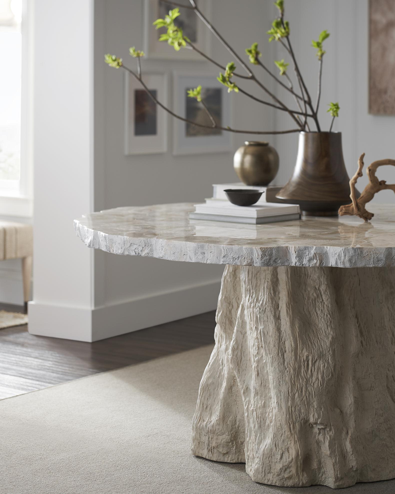 Palecek Camilla Fossilized Clam Dining Table | Neiman Marcus