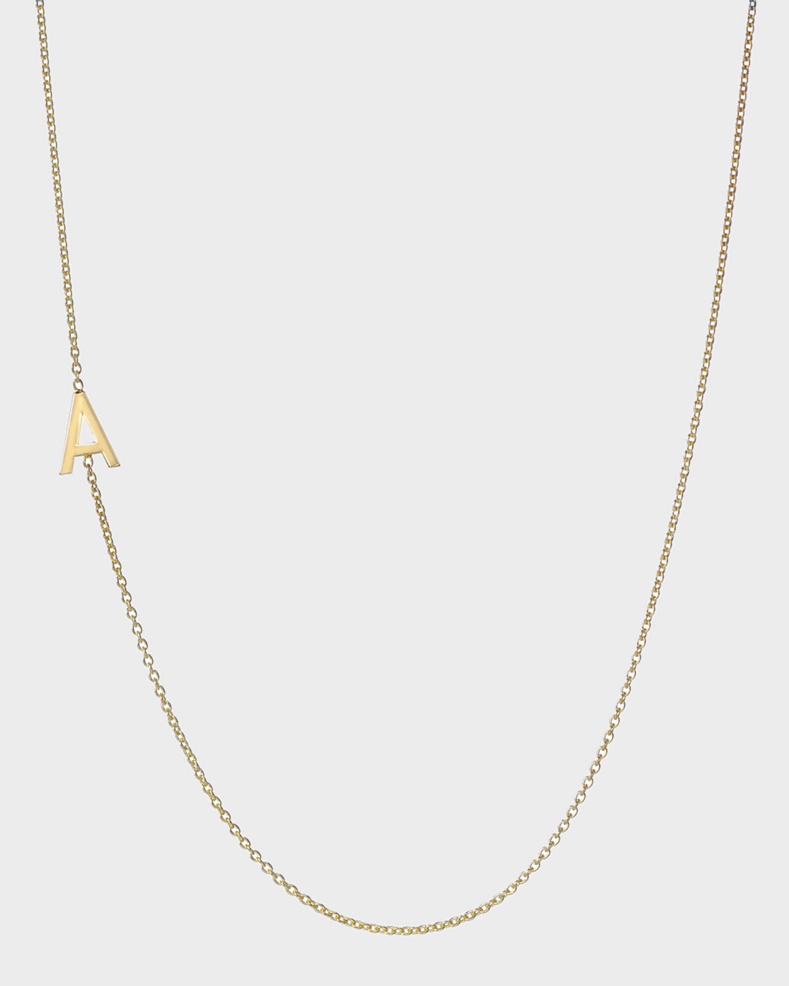 Zoe Lev Jewelry 14k Yellow Gold Personalized Asymmetric Initial