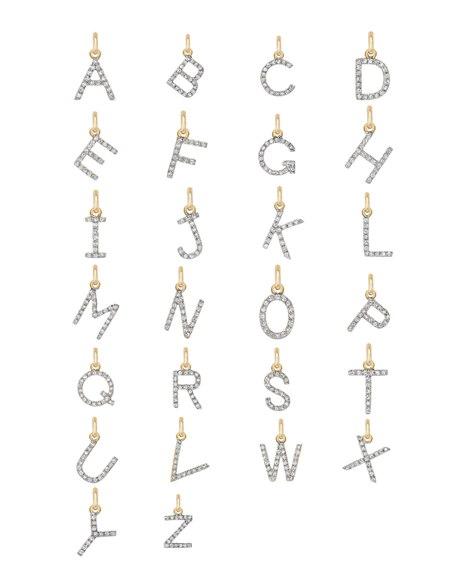 Zoe Lev Jewelry 14k Diamond Initial Pendant Neiman Marcus