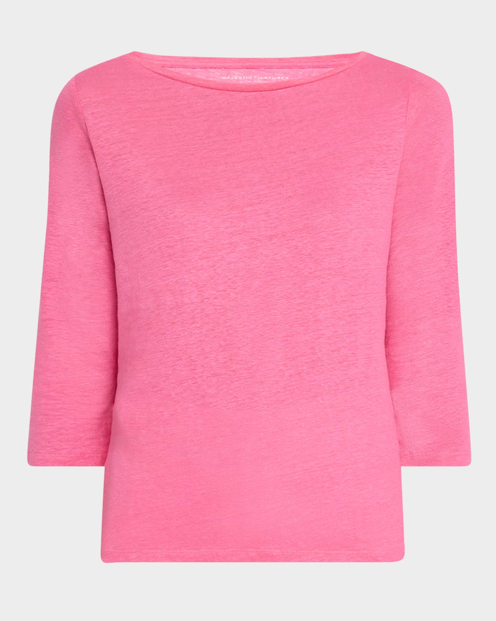 Boat-Neck 3/4-Sleeve Semi-Relaxed Tee 0