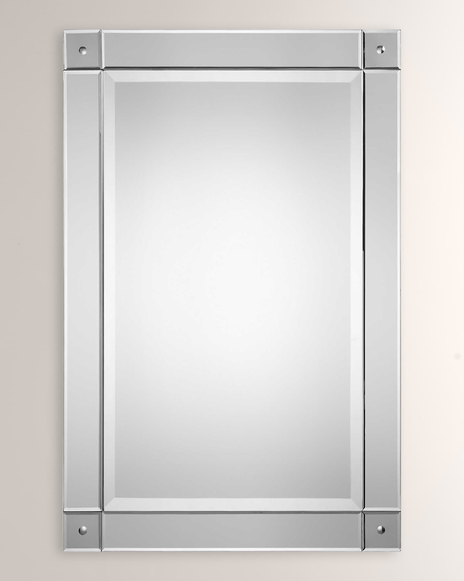 Mirror with Convex Detailed Corners 0