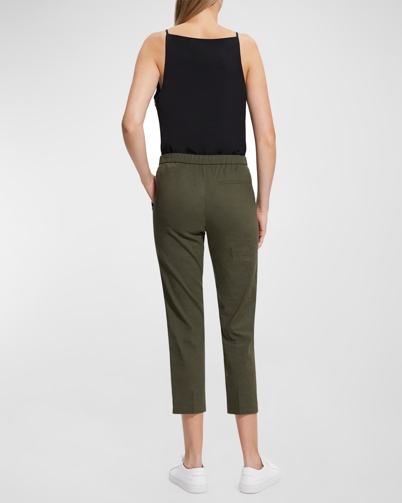 Theory linen pull on pants discount