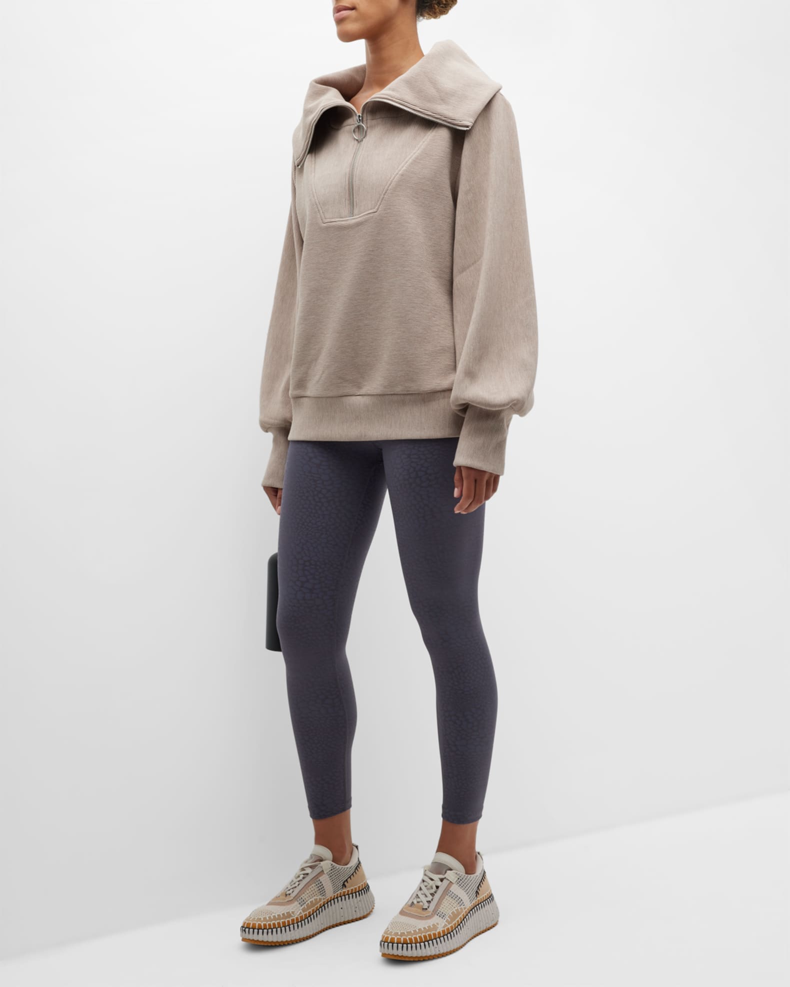 Vine Oversized 1/2-Zip Pullover Sweatshirt 1
