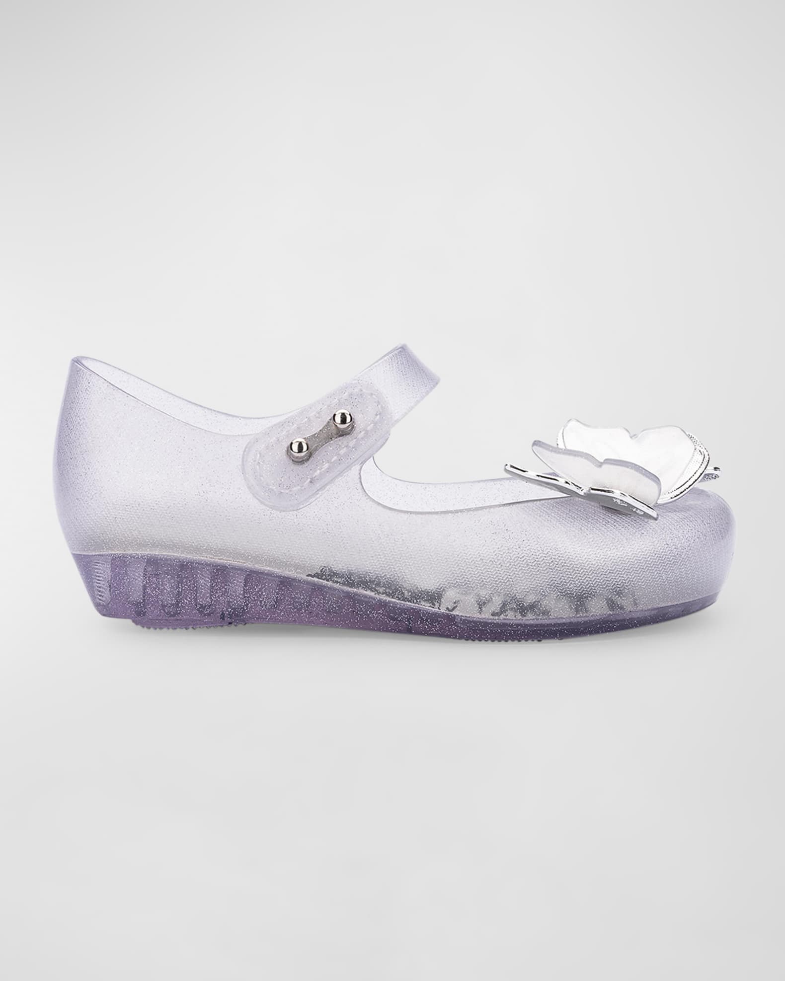 Mini Melissa bow-detail ballerina shoes - Purple