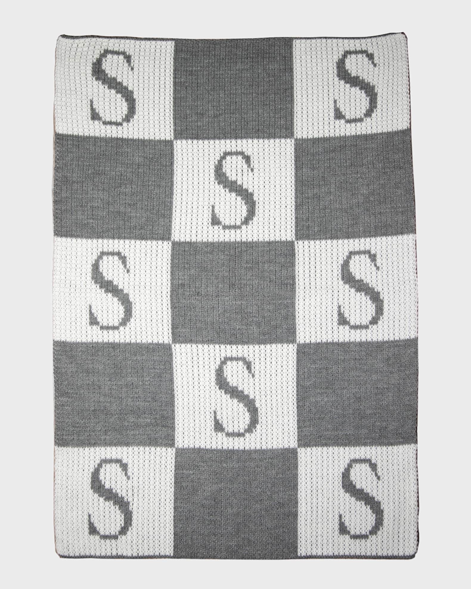 Initial & Colorblock Stroller Blanket, Personalized 0