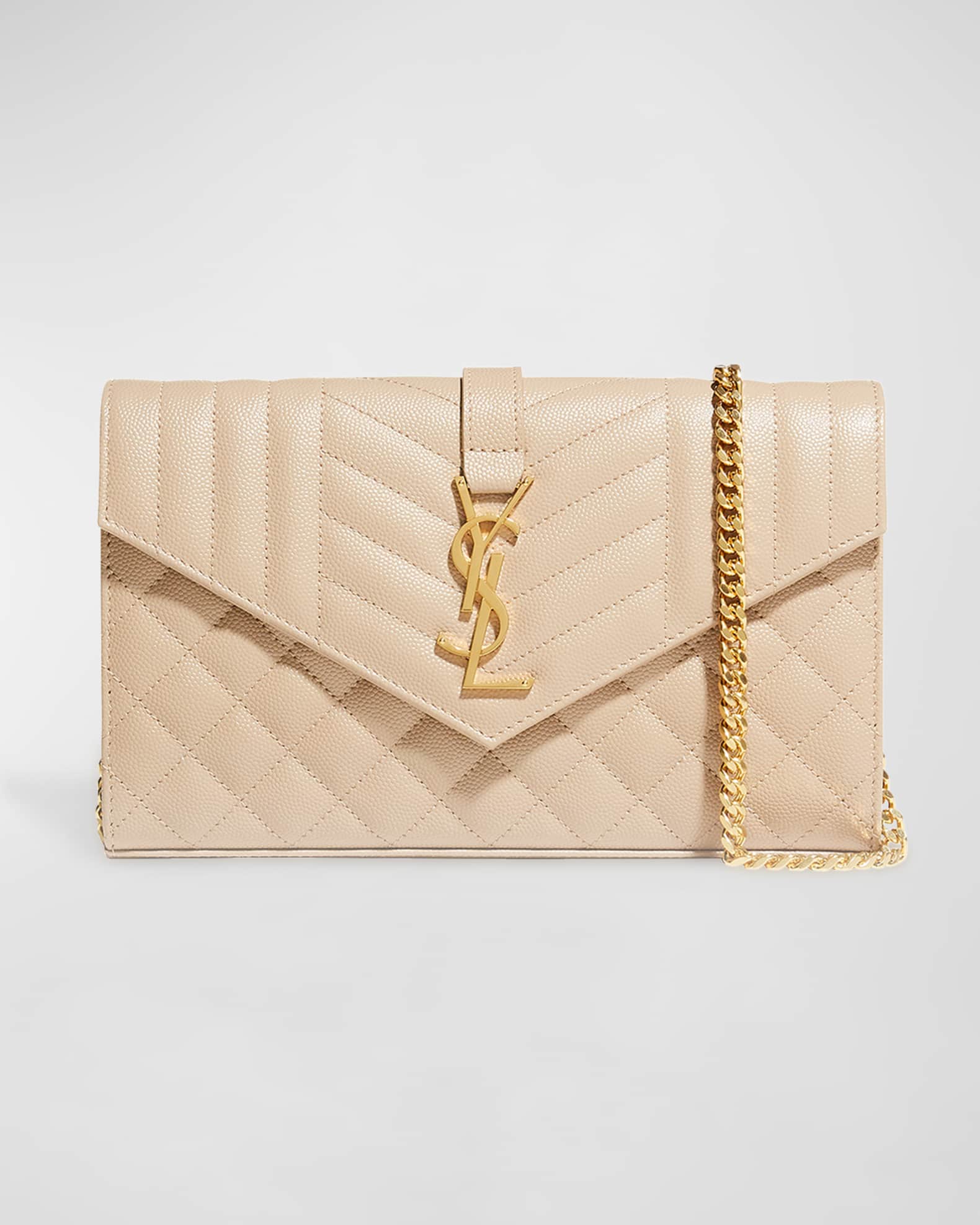Ysl gold wallet on chain online