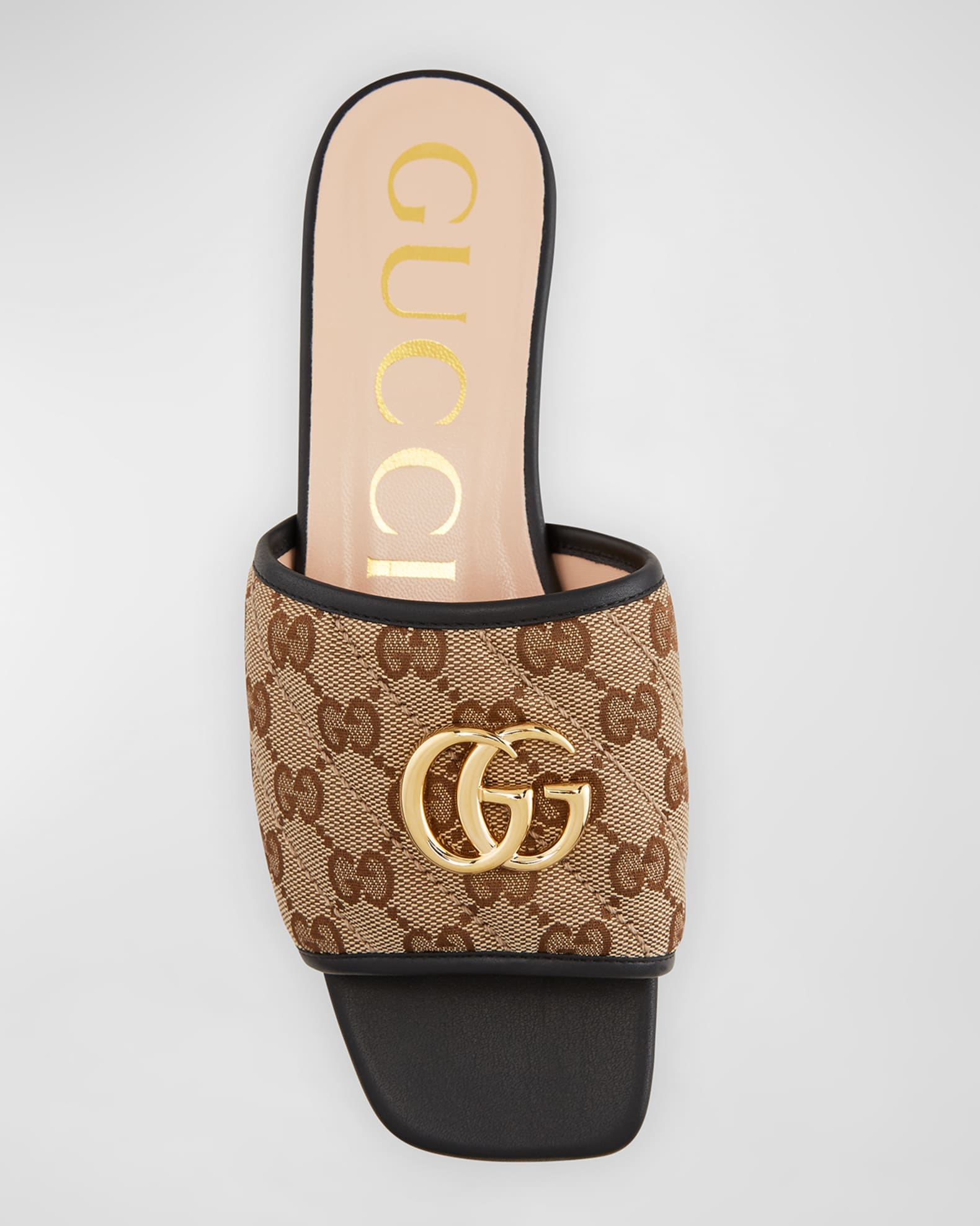 Gucci Jolie Original GG Canvas Slides | Neiman Marcus