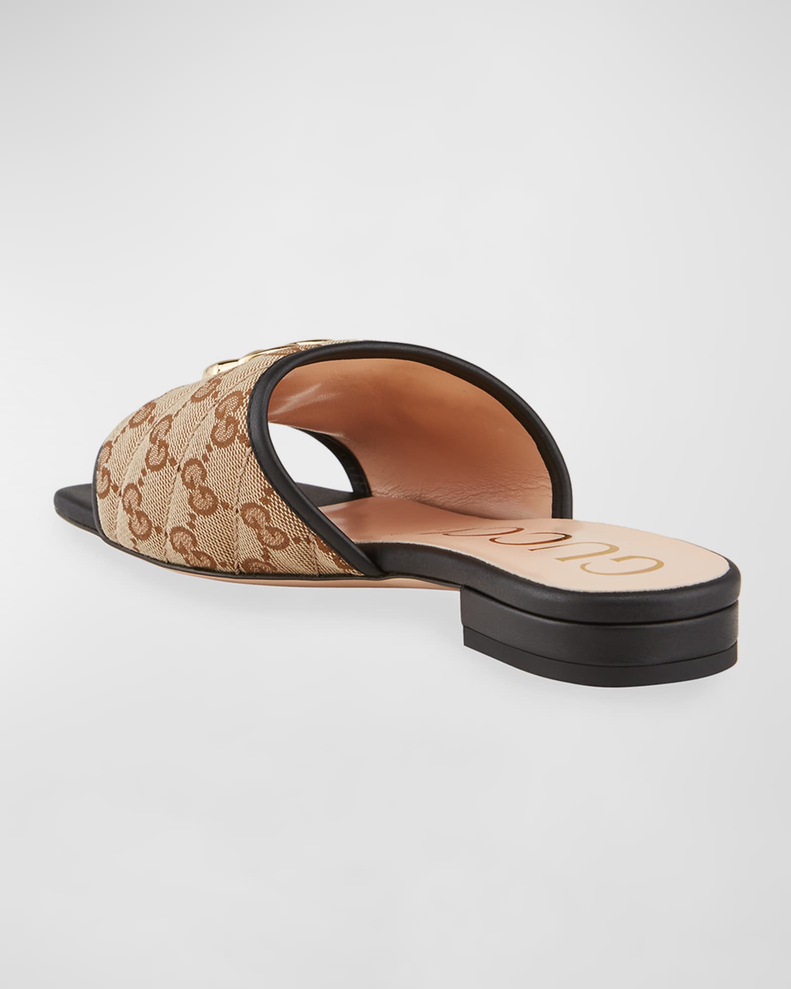 Gucci Jolie Original GG Canvas Slides | Neiman Marcus