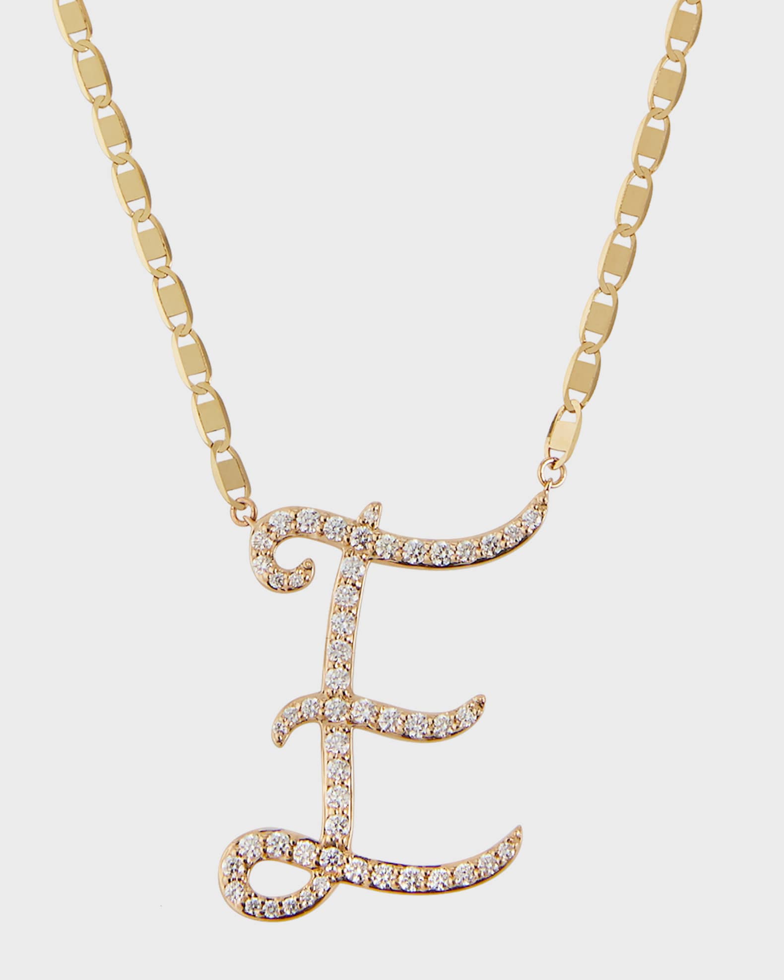 14k Malibu Diamond Initial Necklace 0