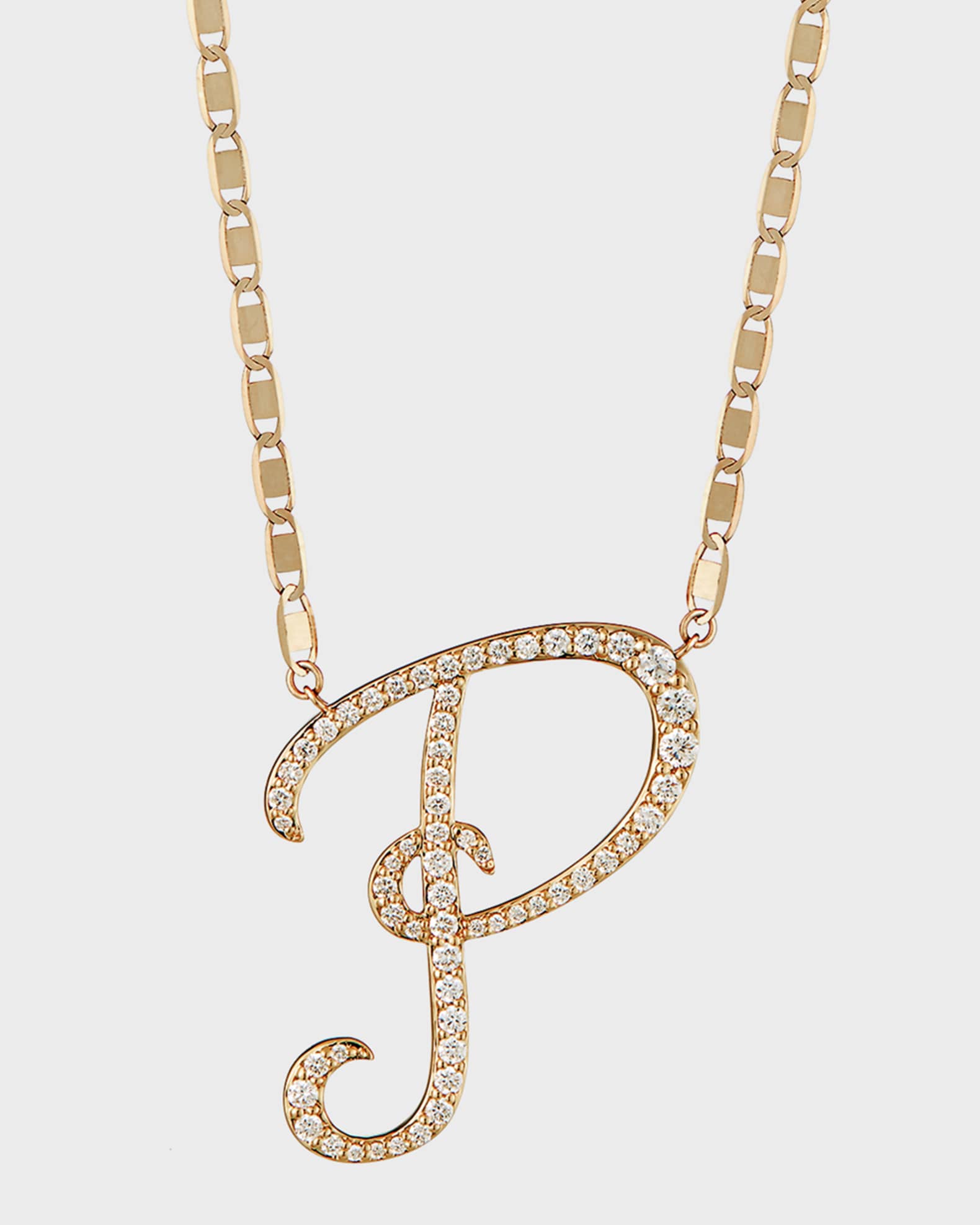 LANA JEWELRY 14k Malibu Diamond Initial Necklace Neiman Marcus