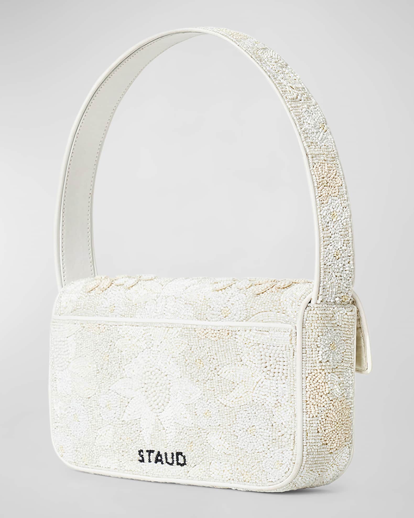 ◆OTZ SHOES◆ Malibu Glossy Shoulder Bag with Shumung FLOTFA STAUD Tommy Floral Shoulder Bag | Neiman Marcus