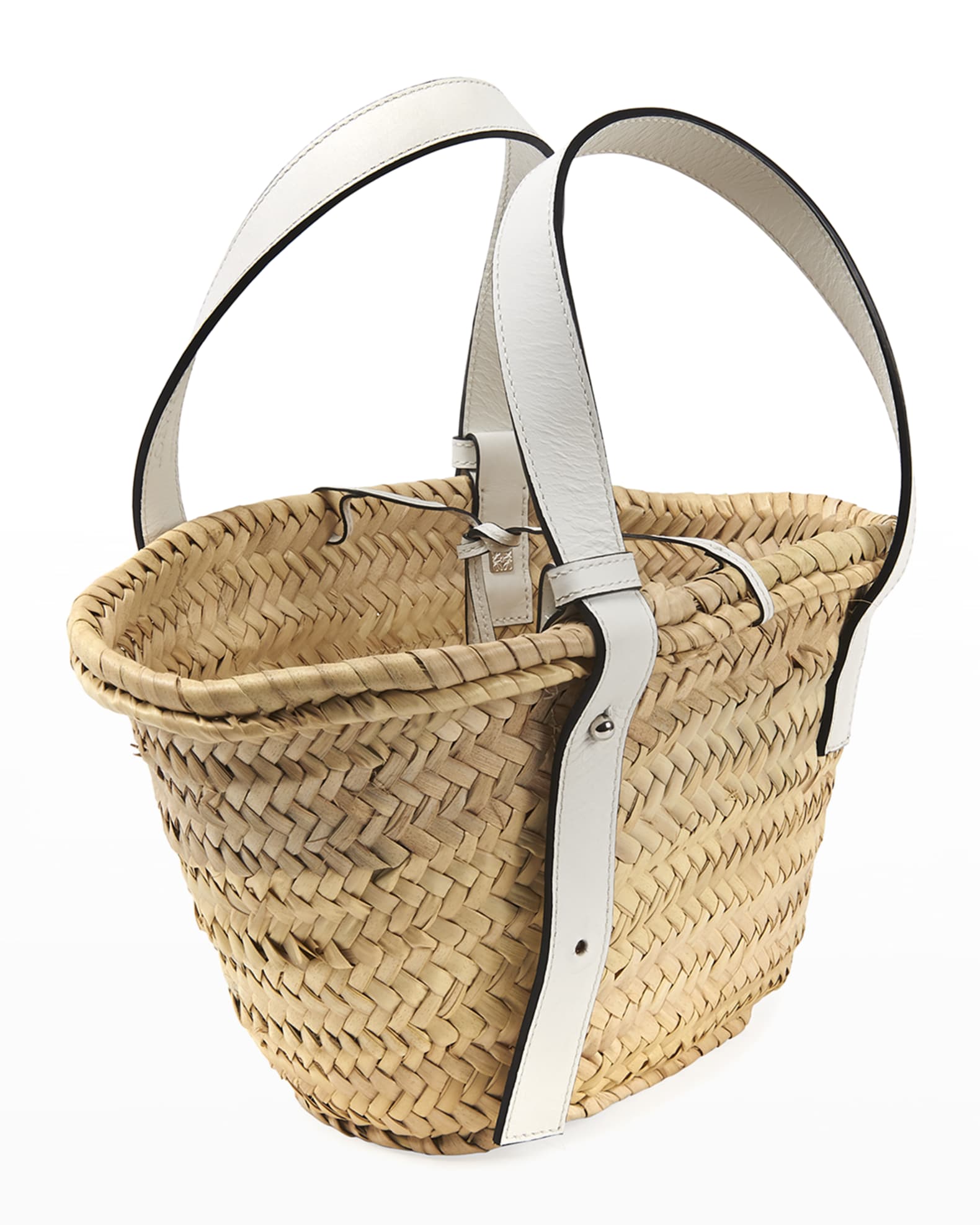 Loewe x Paula’s Ibiza Basket Small Woven Palm Tote Bag | Neiman Marcus