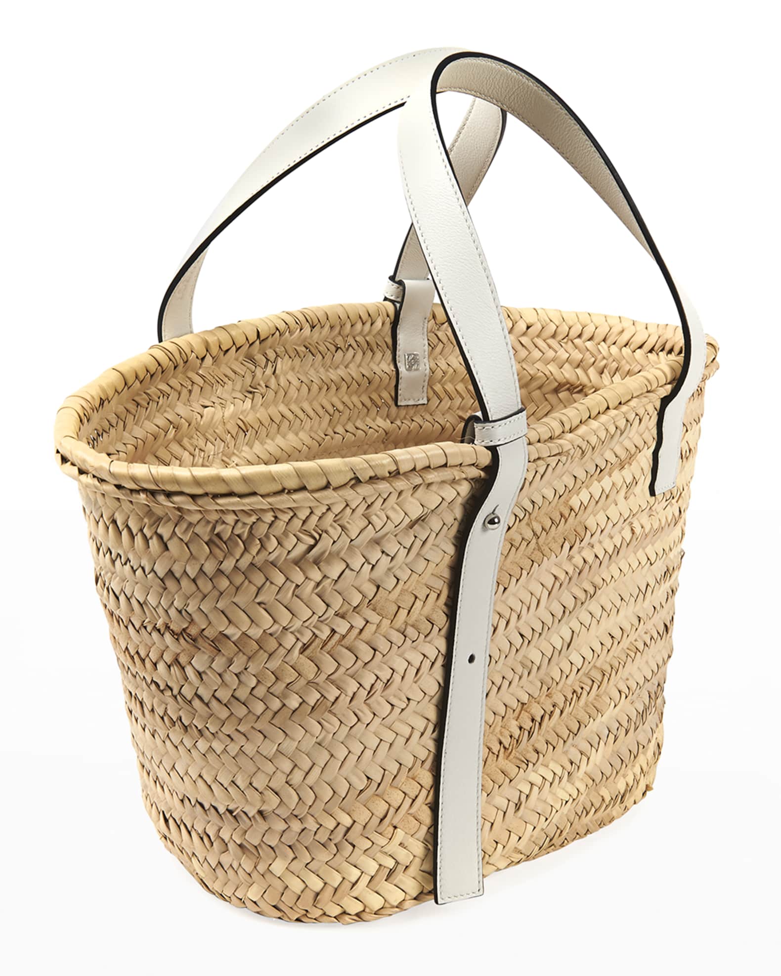 Loewe x Paula’s Ibiza Woven Palm Basket Tote Bag | Neiman Marcus