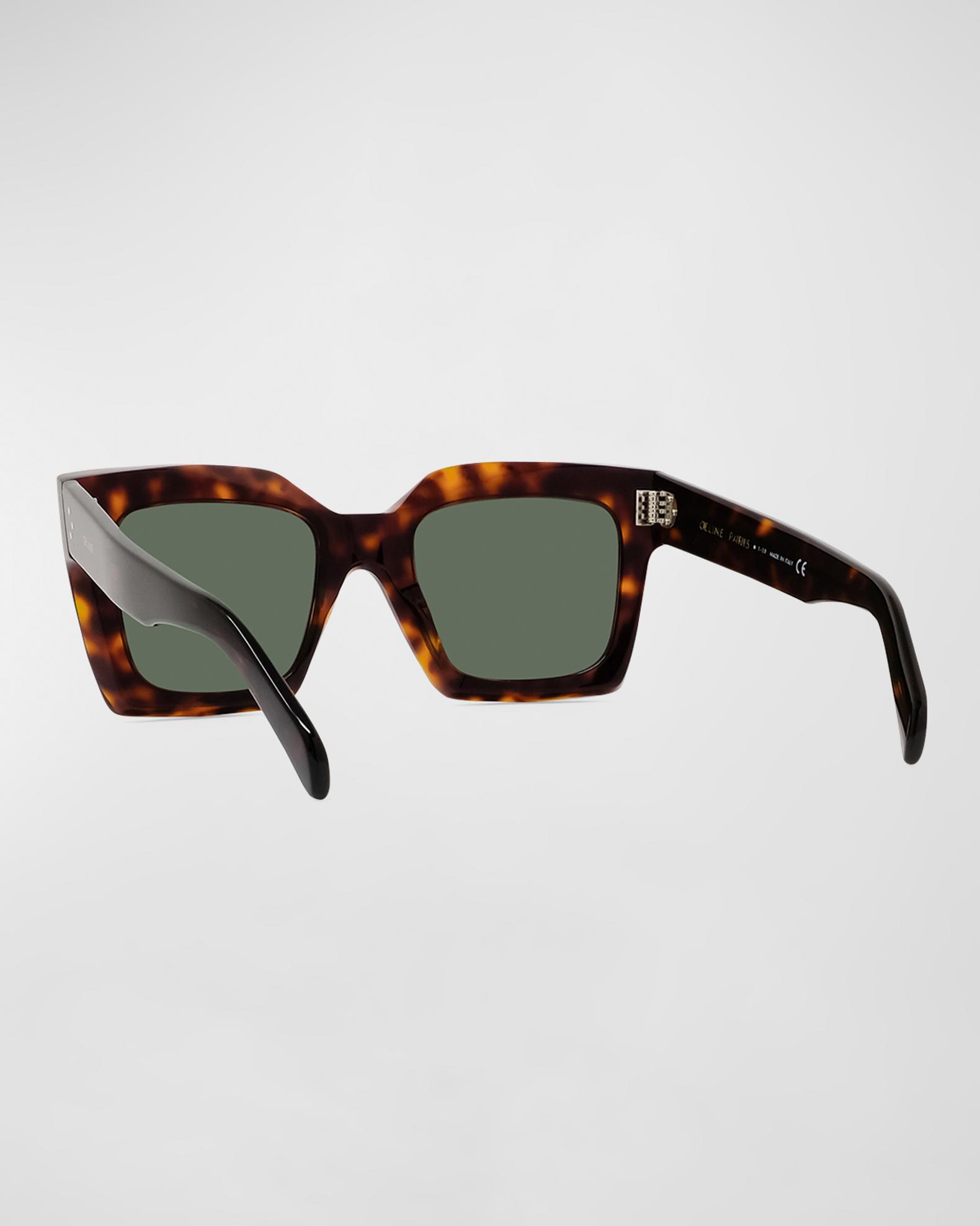 CELINE Rectangle Acetate Sunglasses | Neiman Marcus