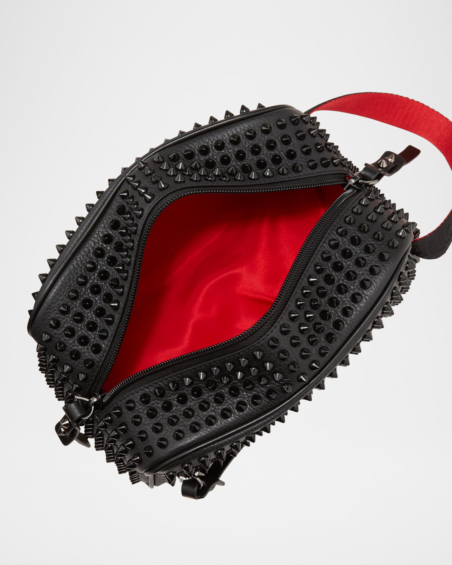 Christian Louboutin Men's Blaster Spiked Leather Travel Toiletry