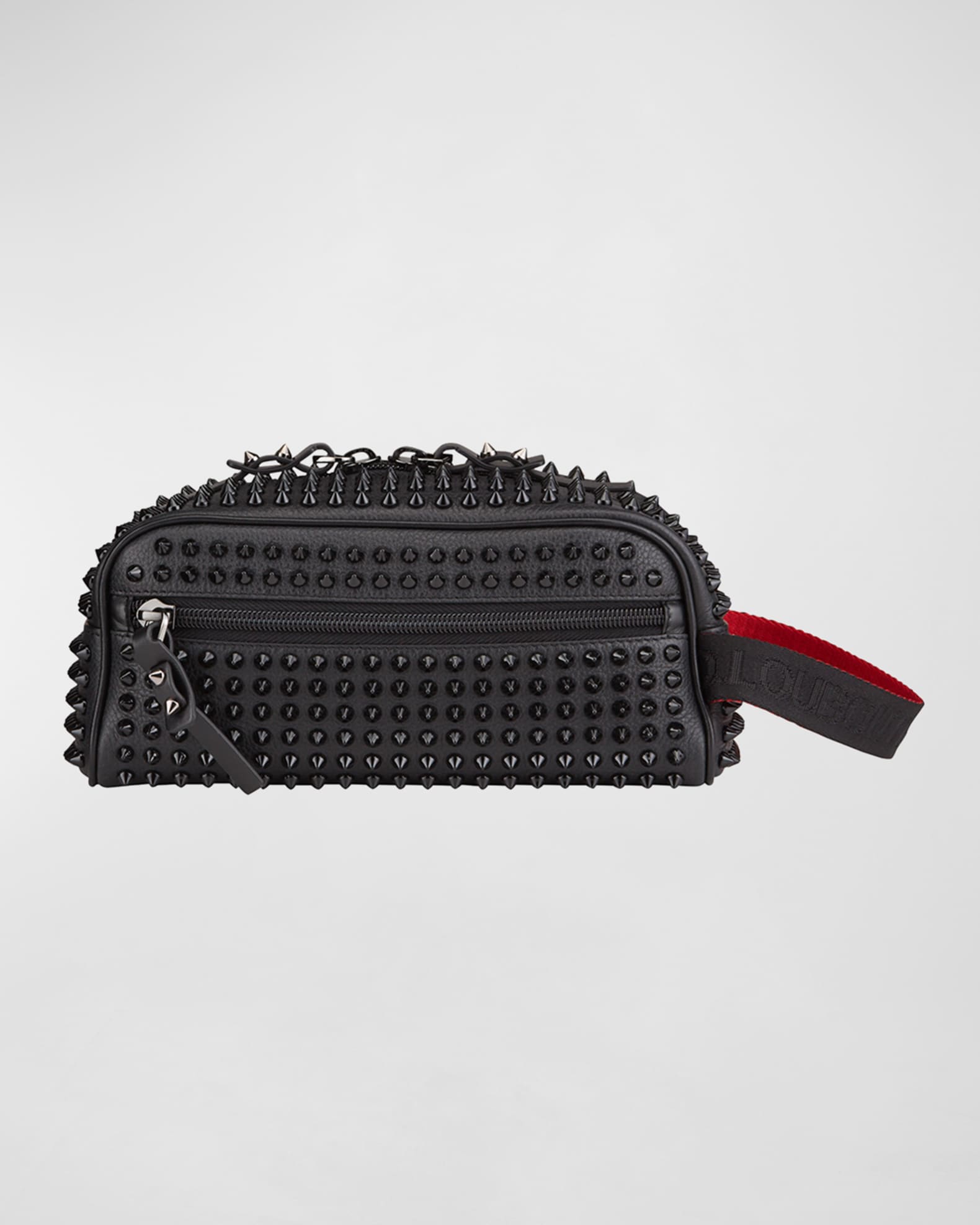 Christian Louboutin Men's Blaster Spiked Leather Travel Toiletry Bag ...