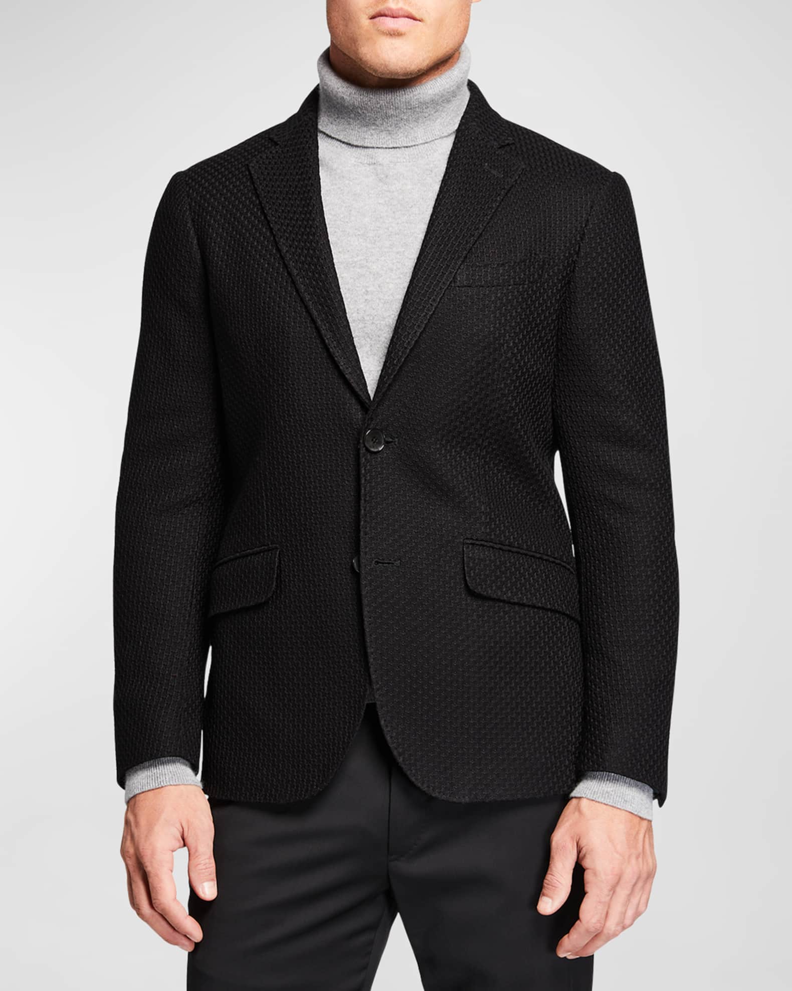 Men's Basic Knit Blazer 1