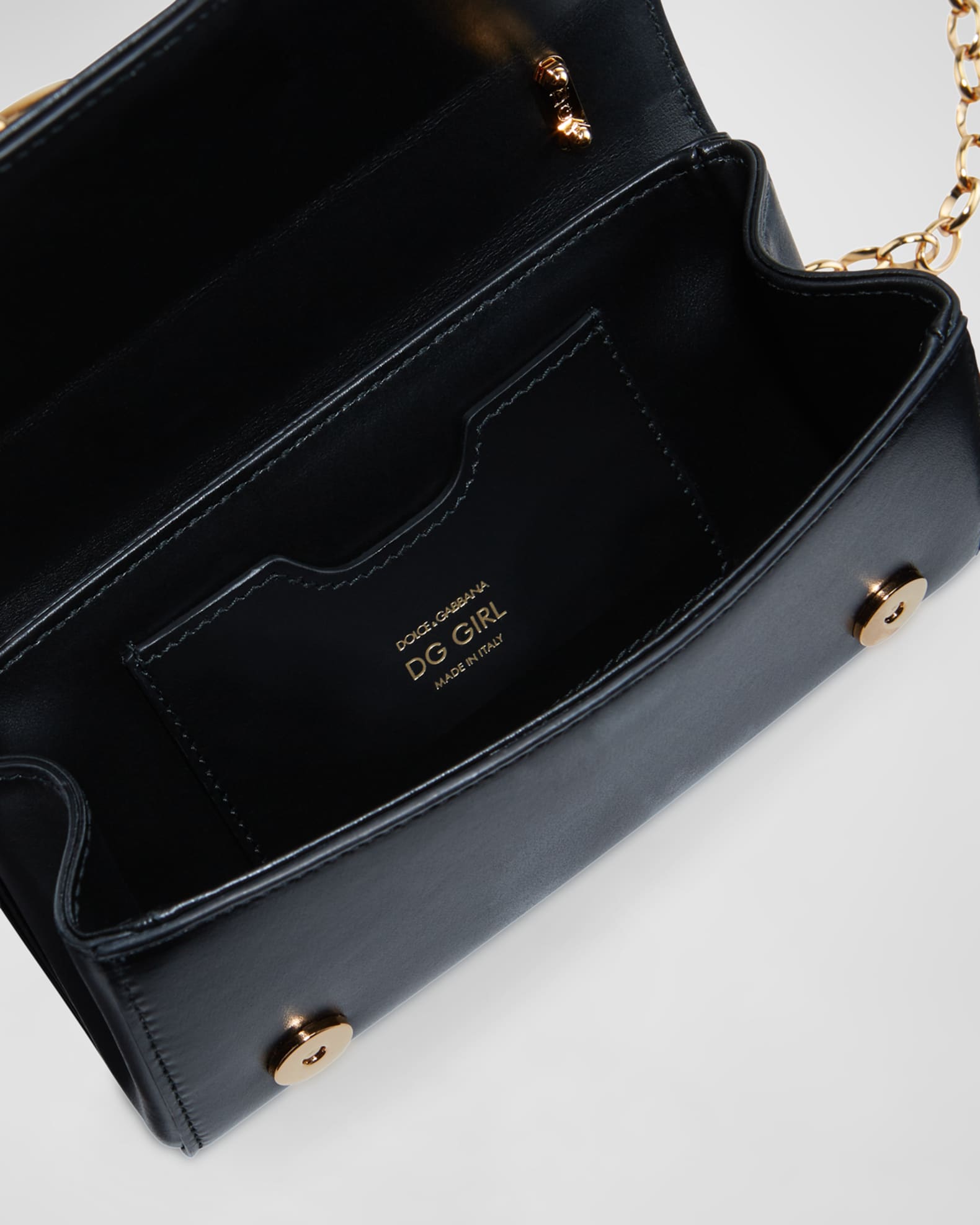 Dolce&Gabbana DG Girls Barocco Leather Shoulder Bag | Neiman Marcus