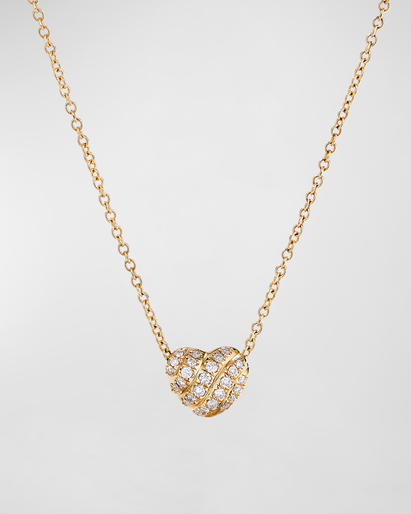C 1980 Vintage Louis Vuitton 18kt Rose Gold Heart Necklace