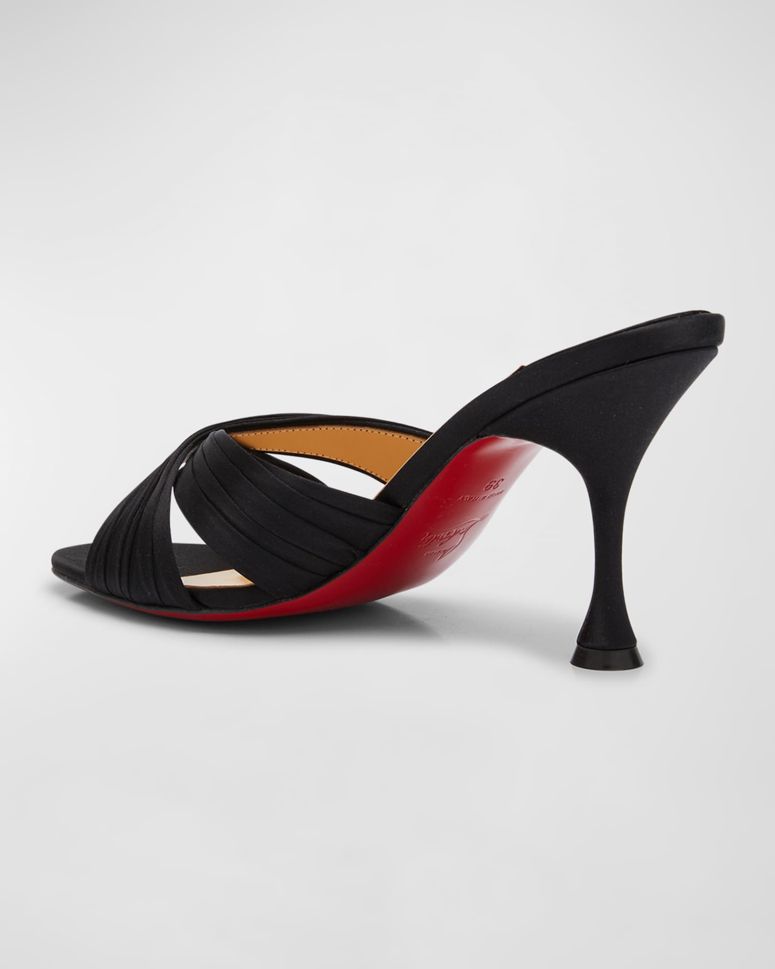Christian Louboutin Nicol is Back Red Sole Slide High Heel Sandals Neiman Marcus