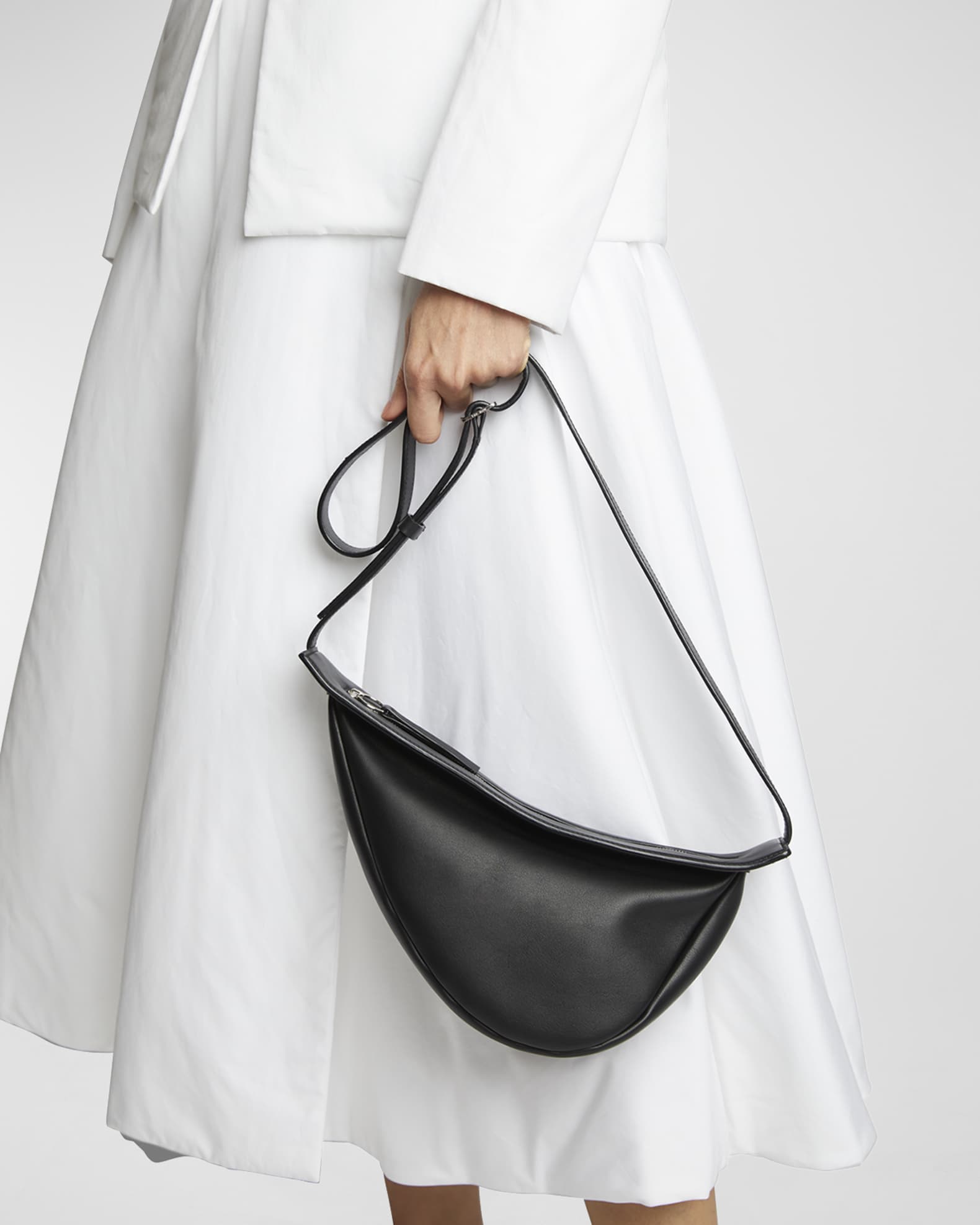 THE ROW Slouchy Banana Small Crossbody in Smooth Calfskin THE ROW Slouchy Banana Small Crossbody in Smooth Calfskin