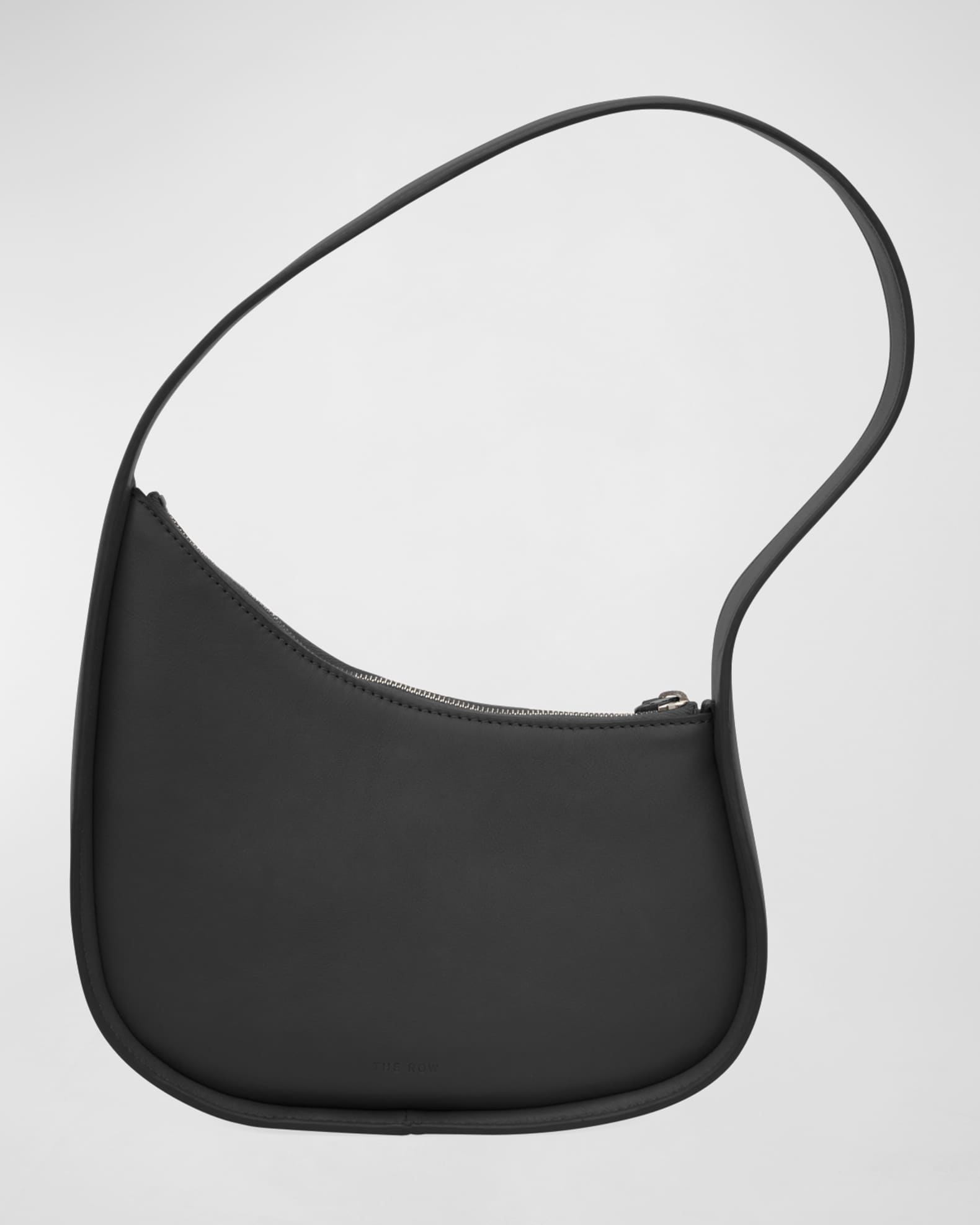 送料込♪【The Row】Half Moon Bag in Smooth Calfskin Leather Half Moon Bag Black in Leather – The Row