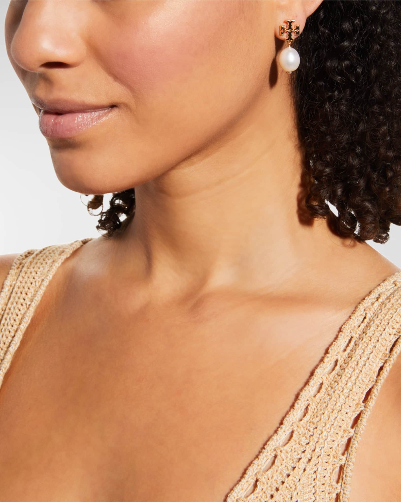 Tory Burch Kira Pearl Drop Earring | Neiman Marcus