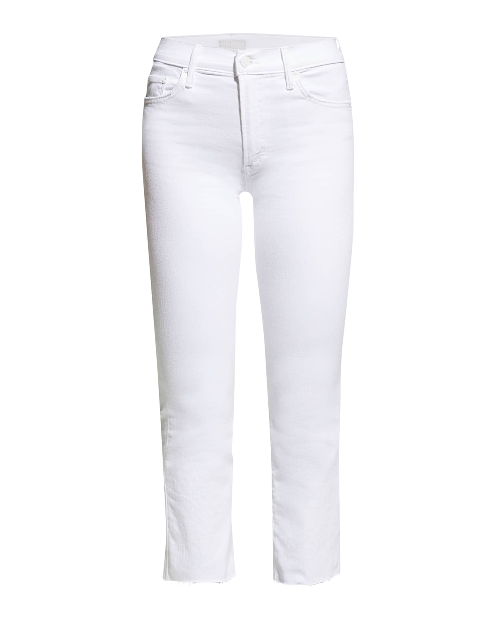 MOTHER The Insider Crop Step Fray Jeans | Neiman Marcus