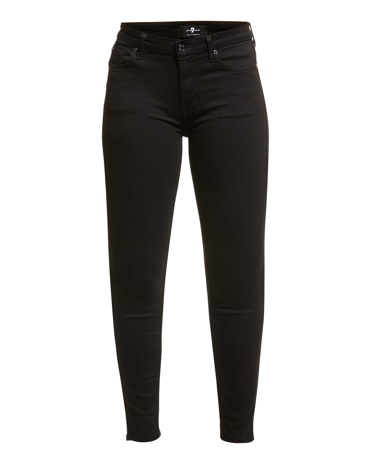 7 for all mankind The Ankle Skinny Jeans, Black