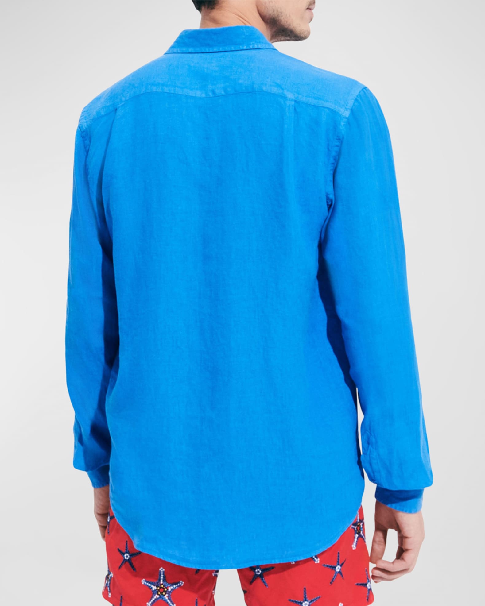 VILEBREQUIN Men Linen Shirt Solid