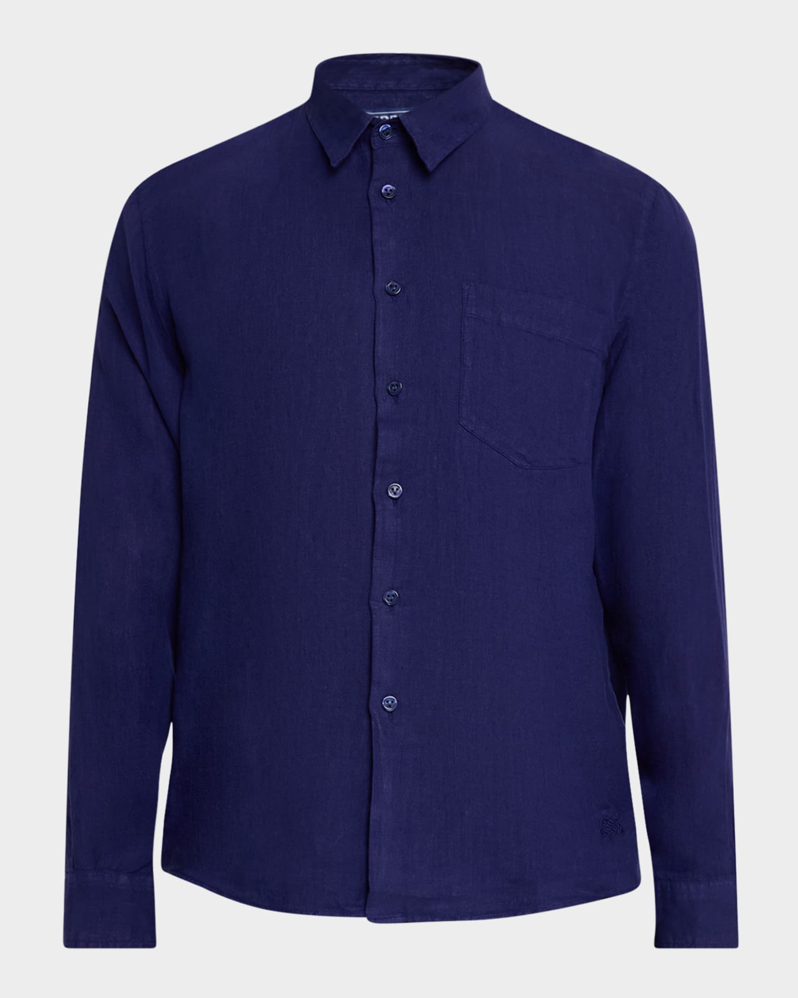 Men's Caroubis Solid Linen Sport Shirt 0