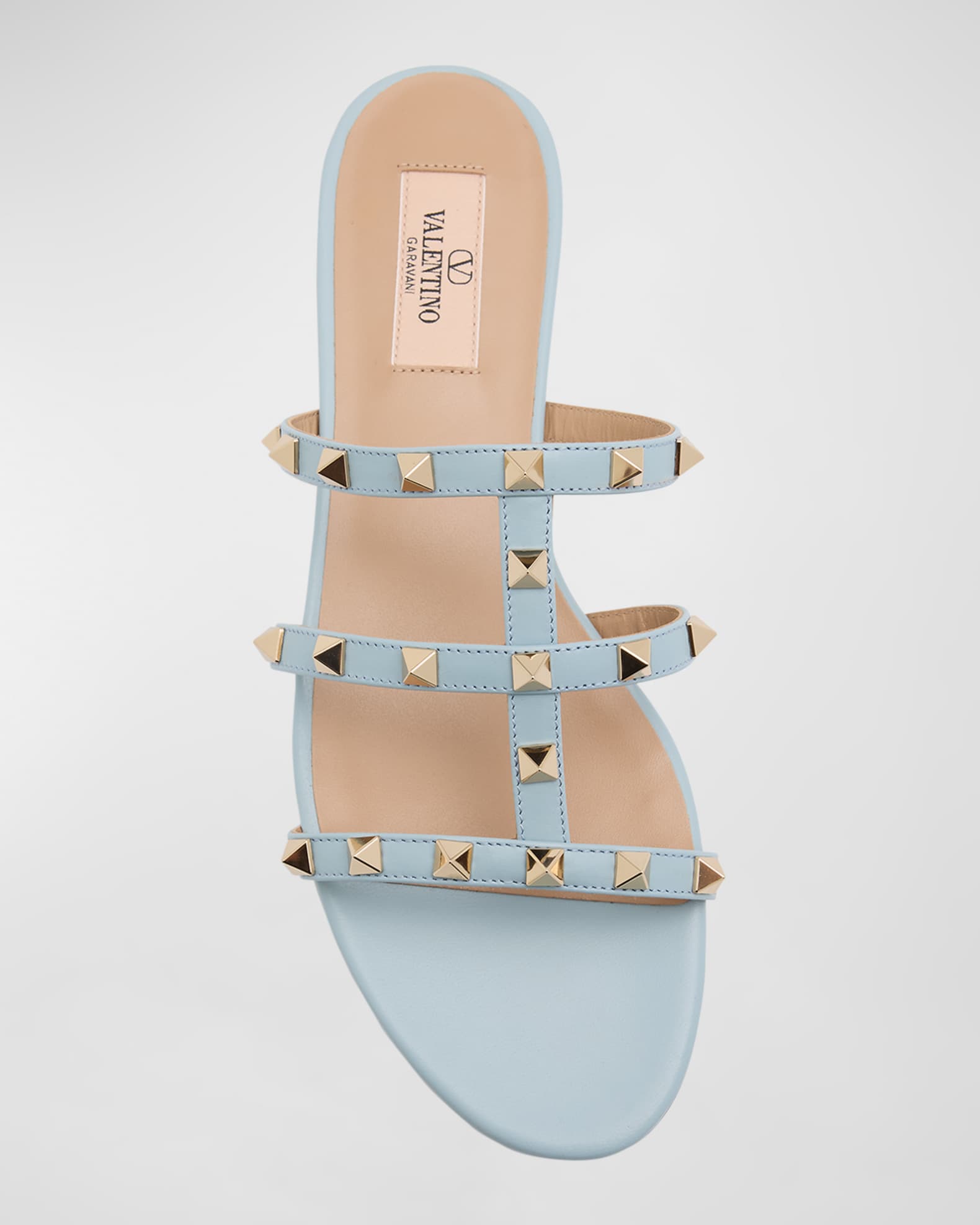 Rockstud Caged Flat Slide Sandals