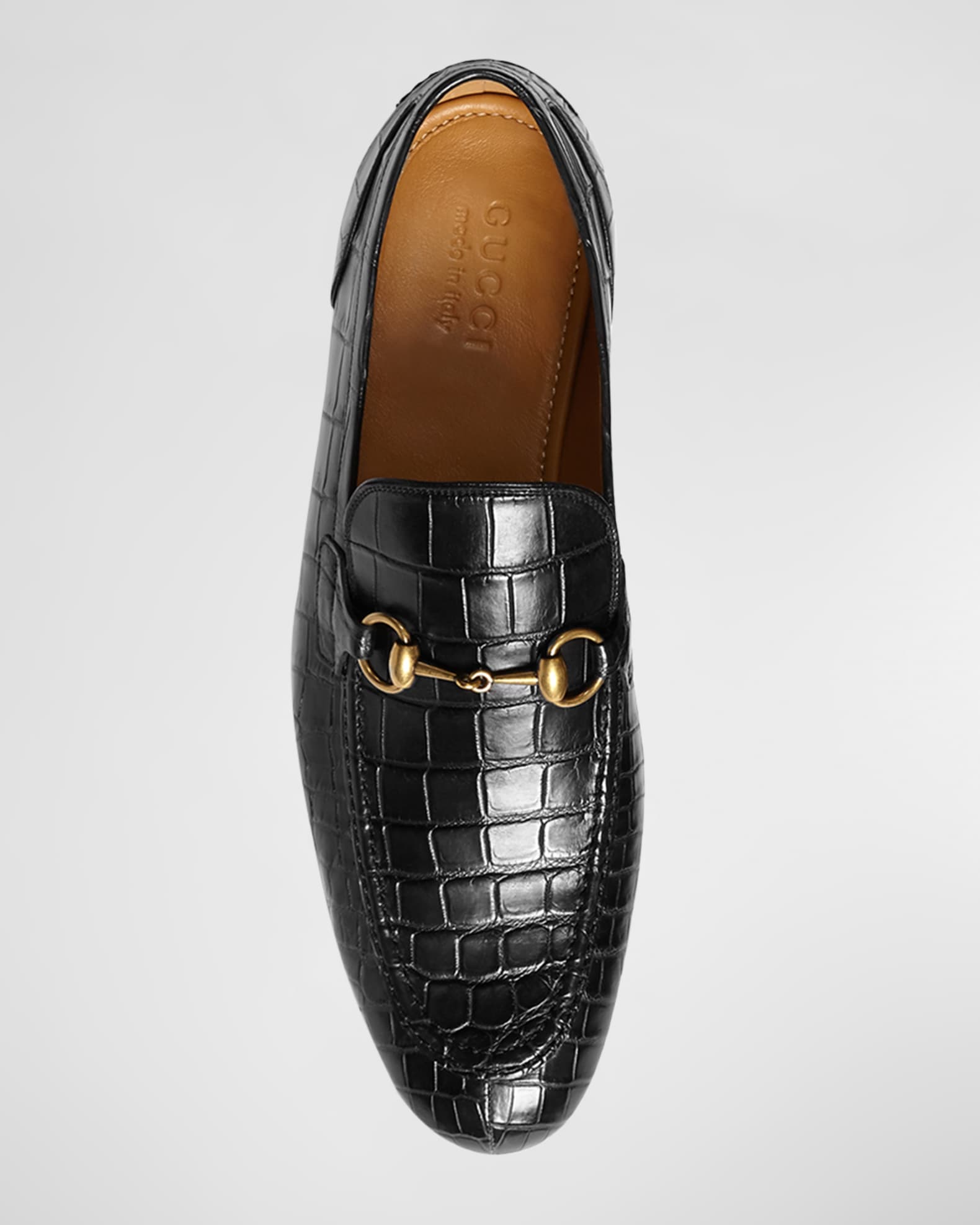Gucci Men s Jordaan Crocodile Loafers Neiman Marcus