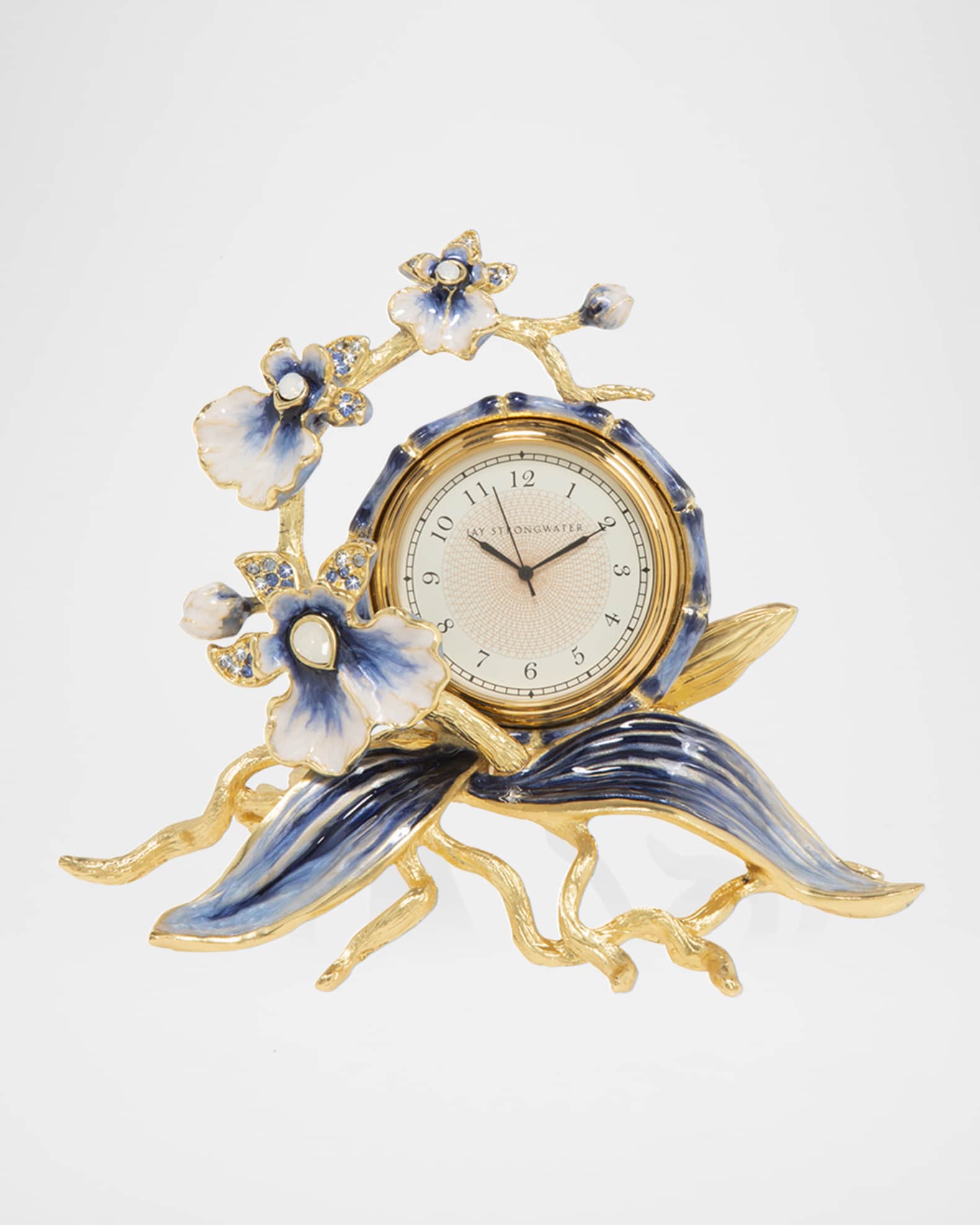 Indigo Orchid Clock 0