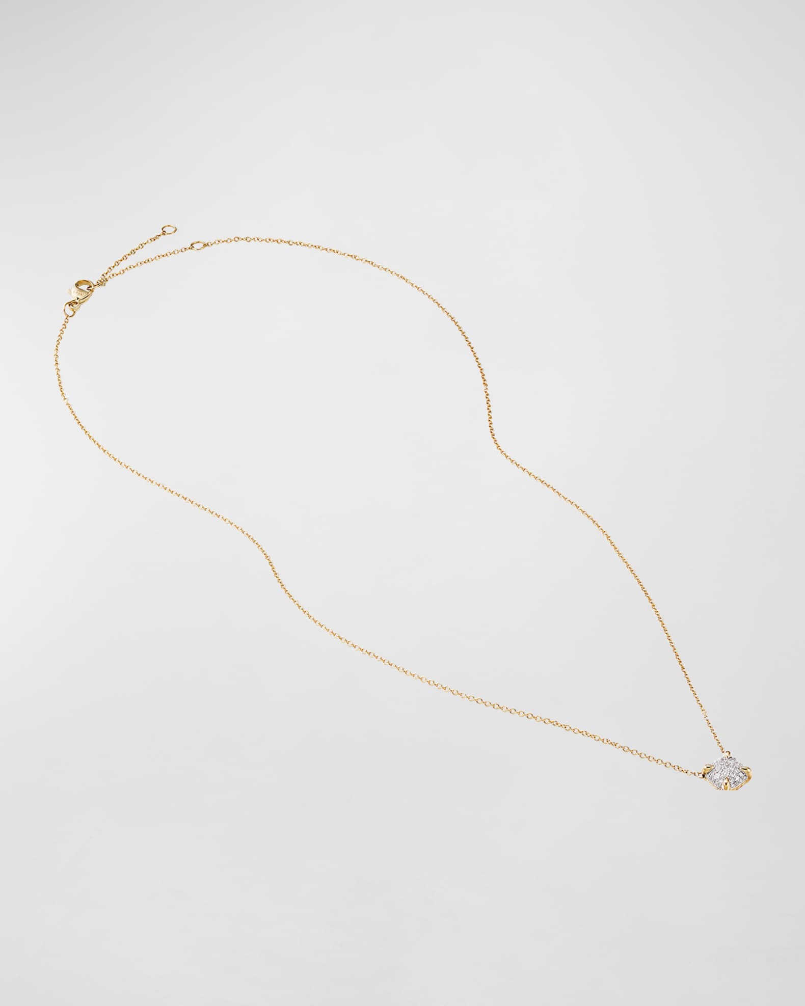 David Yurman Chatelaine Pendant Necklace in 18K Yellow Gold with Full ...