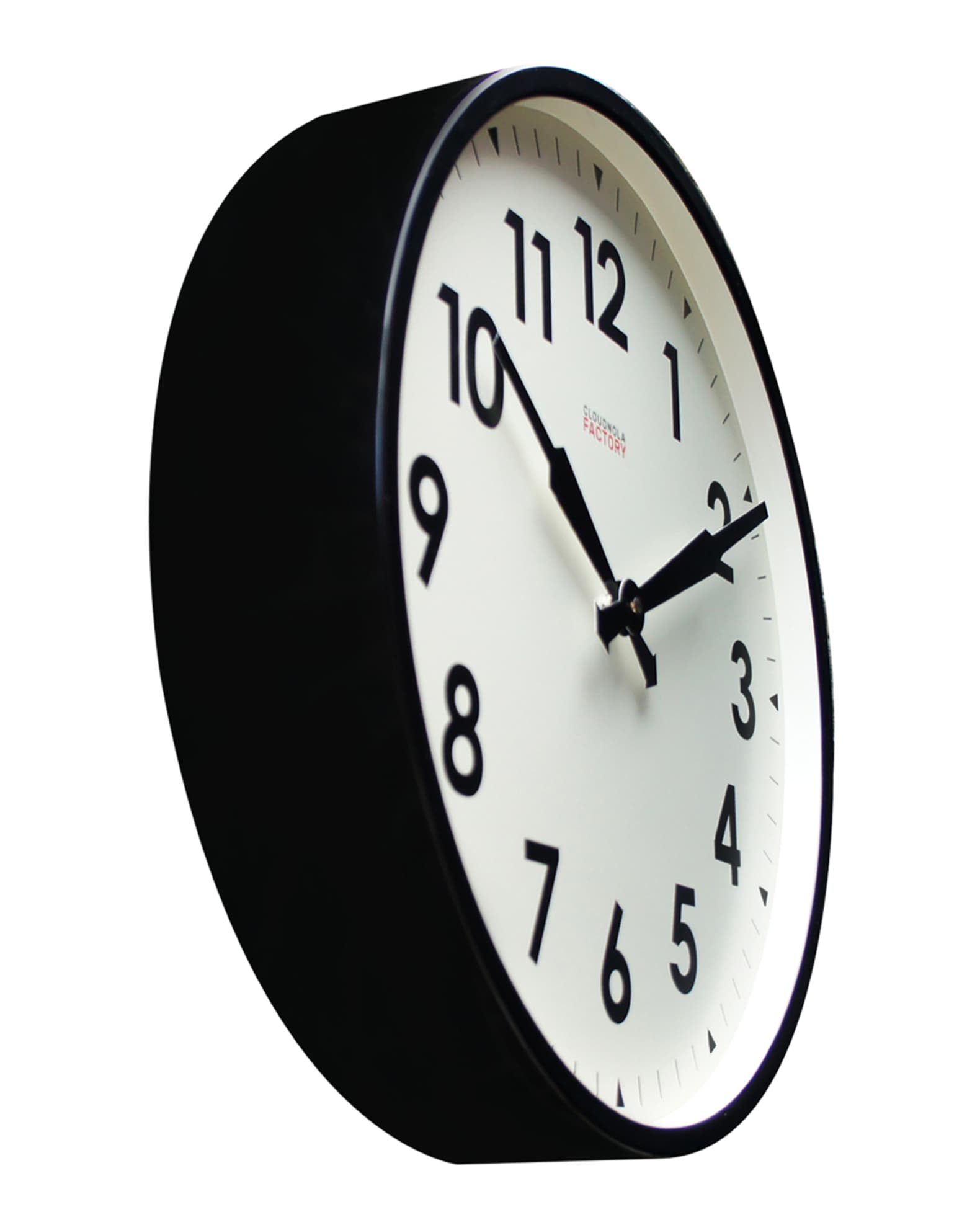 Cloudnola Factory Outdoor Wall Clock & Weather Station Black