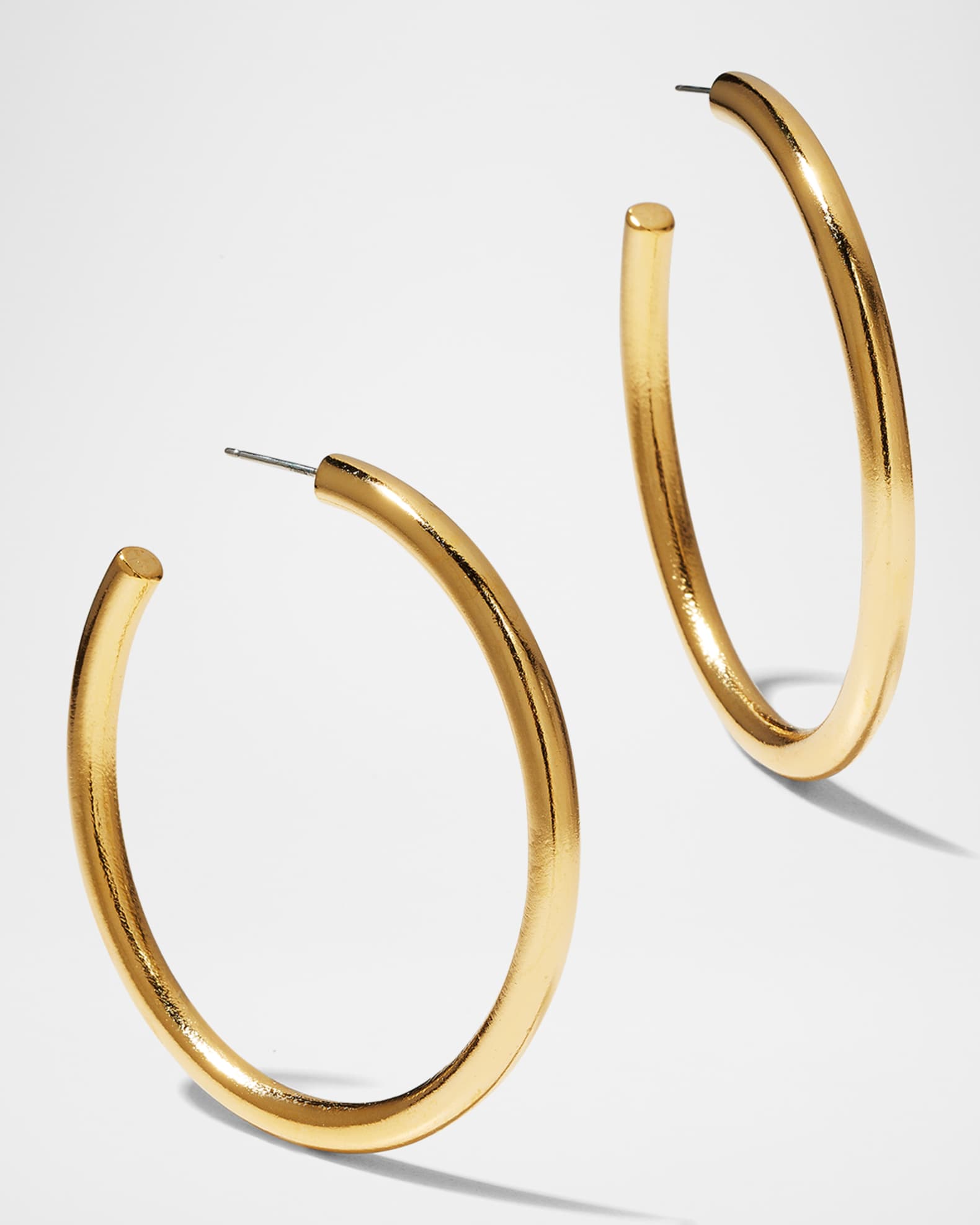 Fendi Logo Nappa Leather Hoop Earrings In Black