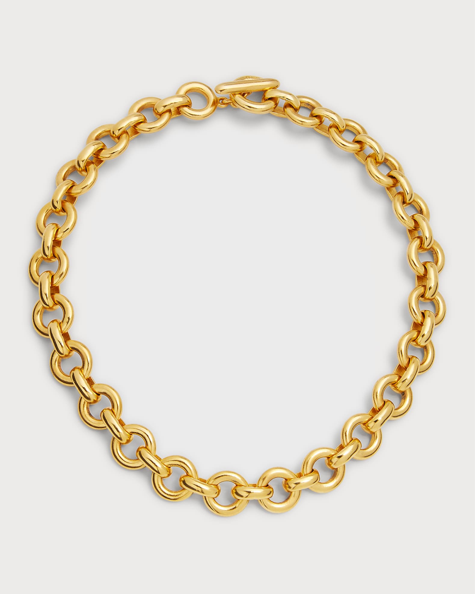 Aretha Round Link Chain Necklace Brass – INK+ALLOY, LLC