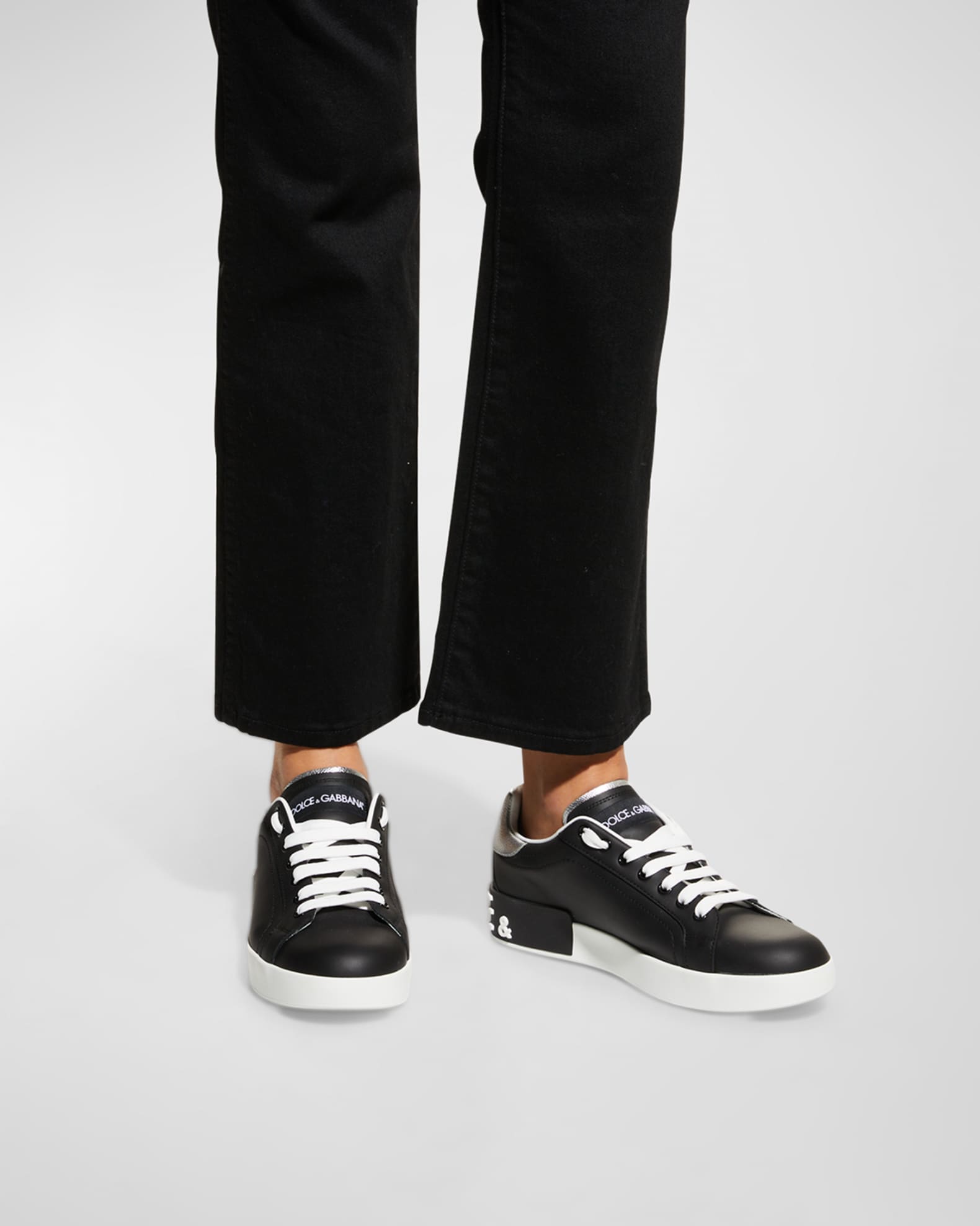Leather Logo Low-Top Sneakers 1