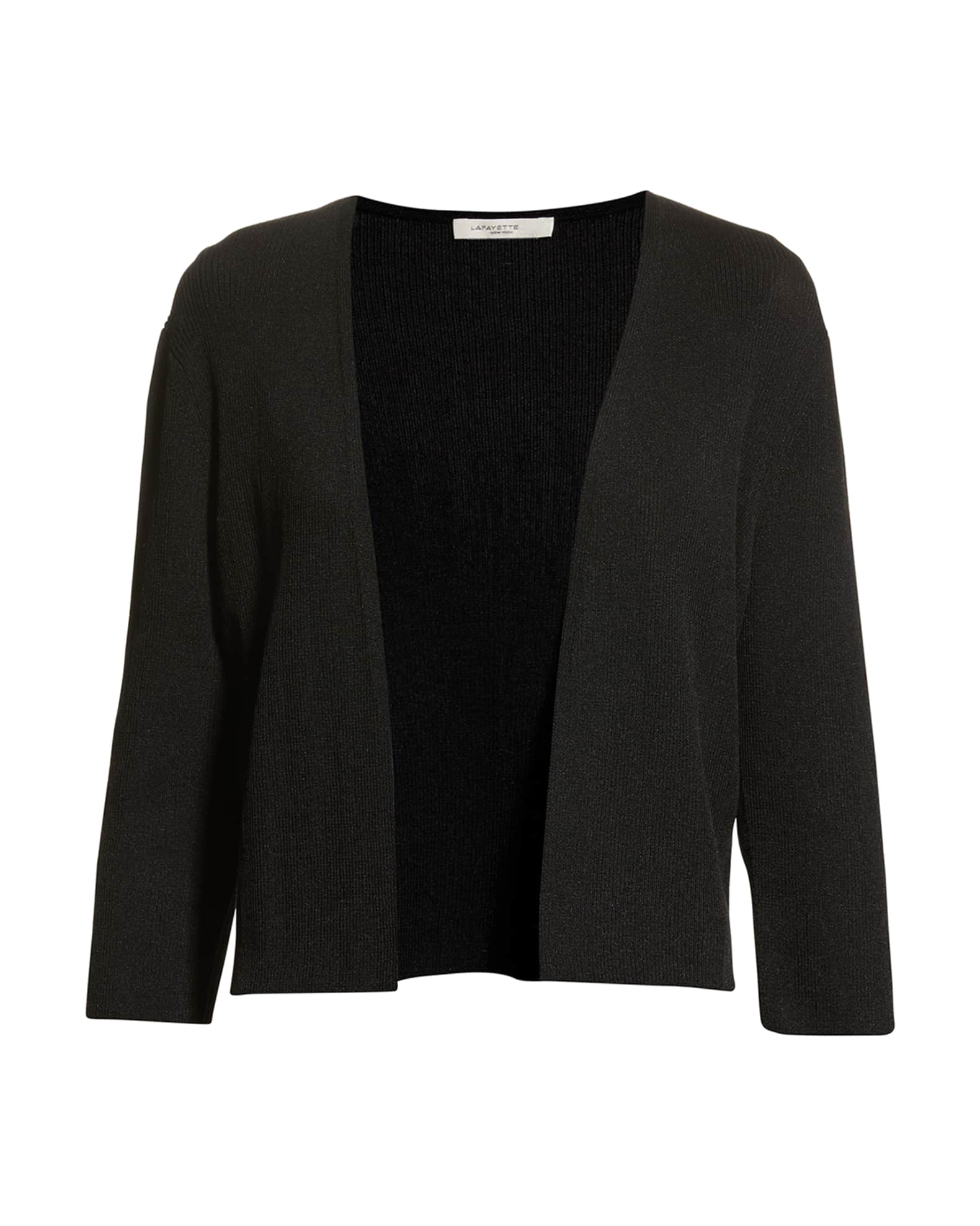 Cropped Open-Front Cardigan 0