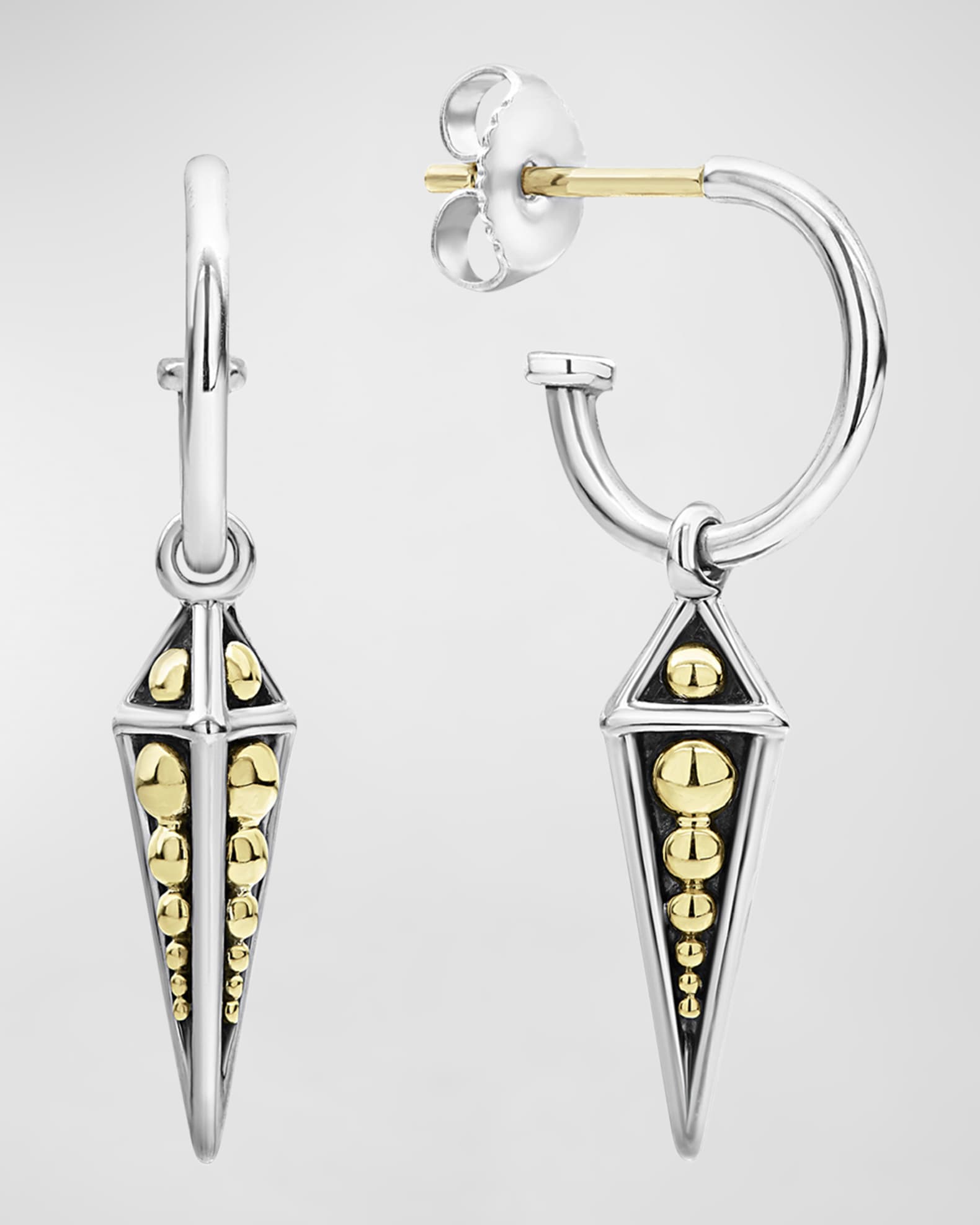 LAGOS KSL 2-Tone Pyramid Drop Earrings