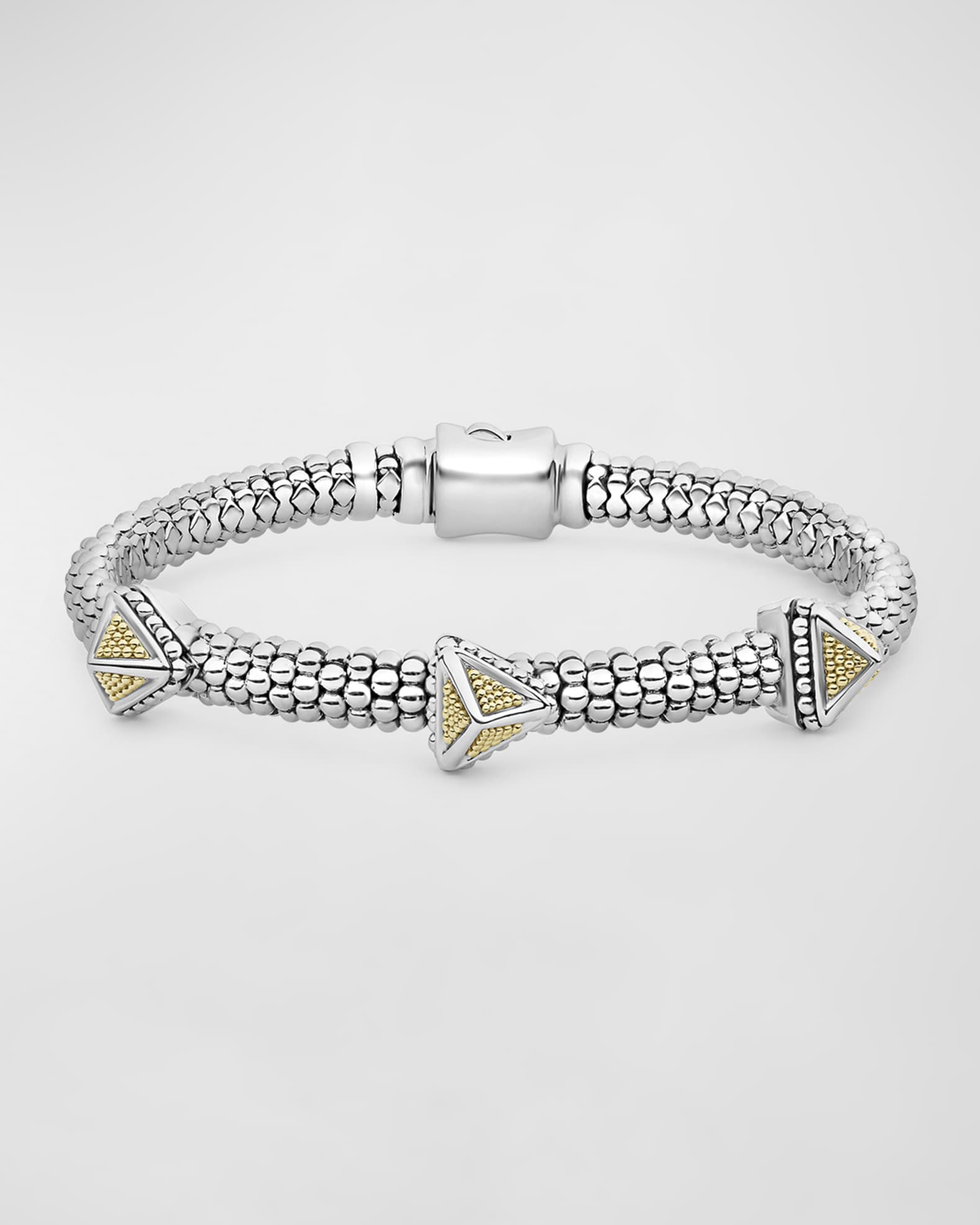 LAGOS KSL 2-Tone 3-Pyramid Bracelet