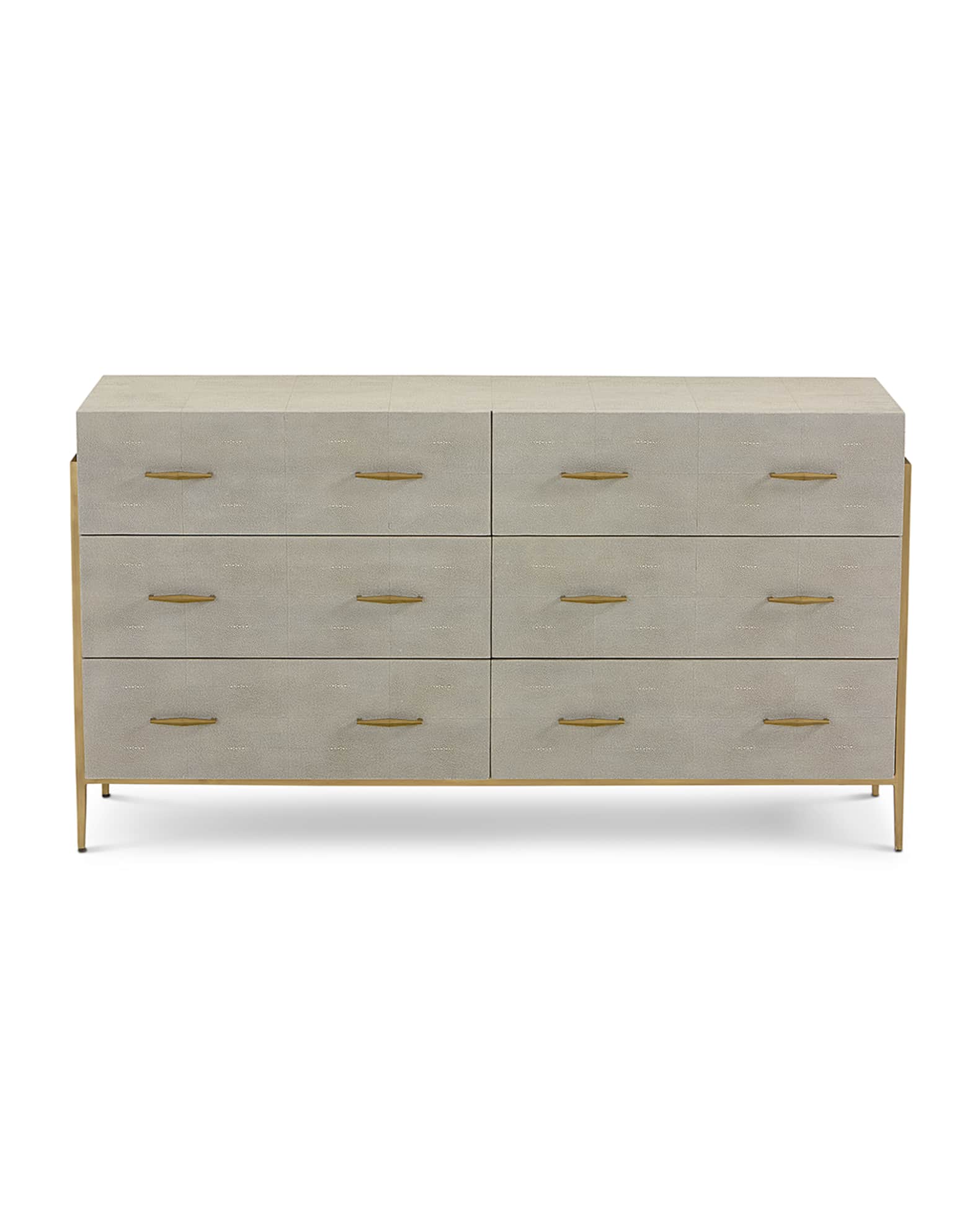 Morand Faux Shagreen 6-Drawer Chest 1