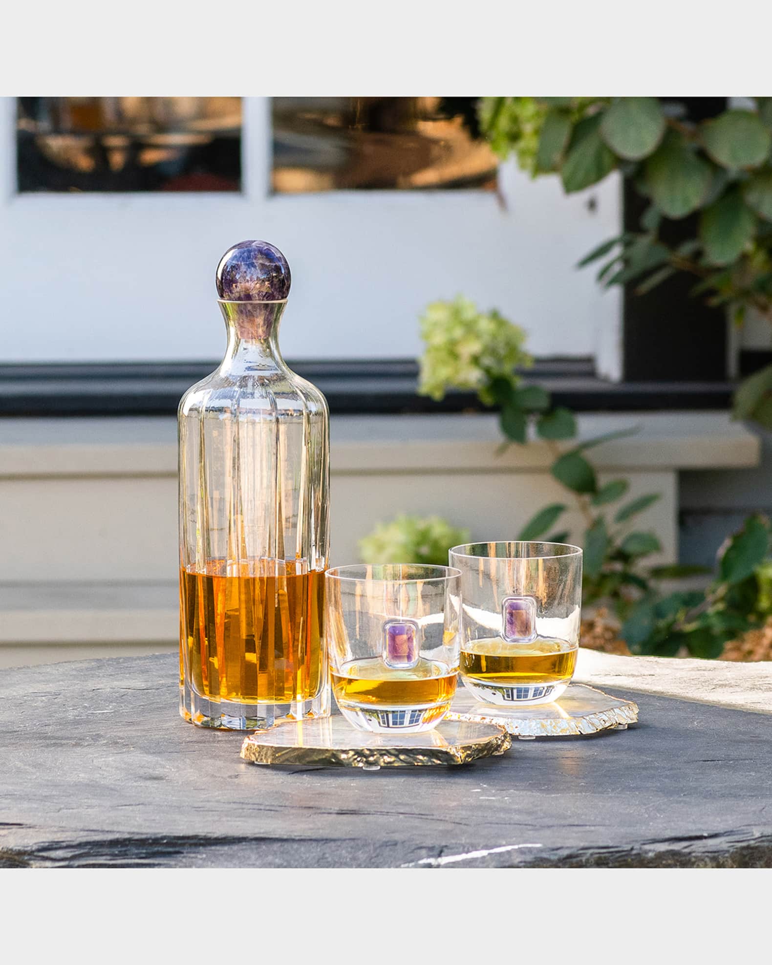 Elevo Agate & Crystal Liquor Decanter, 37.2 oz. 1