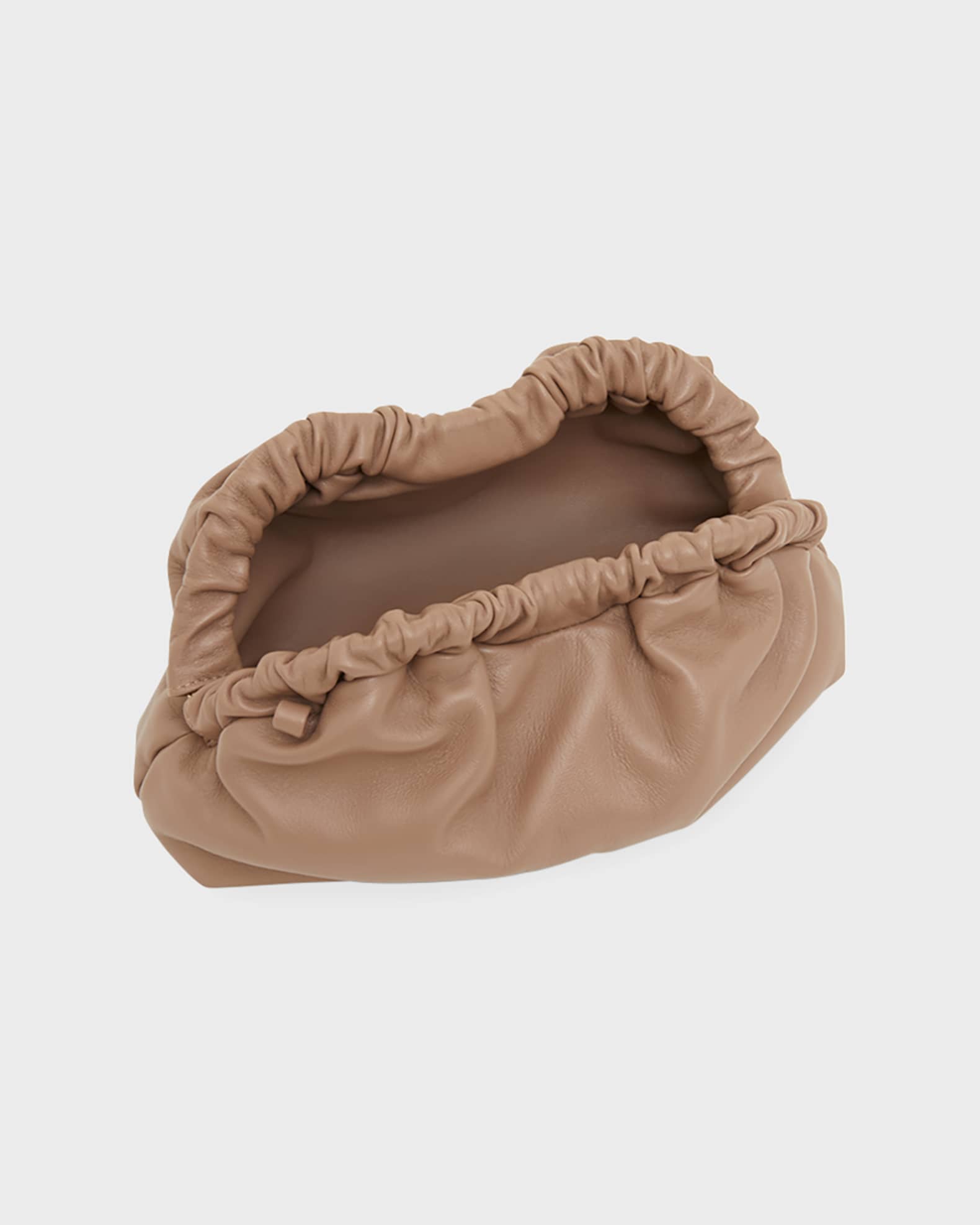 Mansur Gavriel Mini Cloud Leather Clutch Biscotto