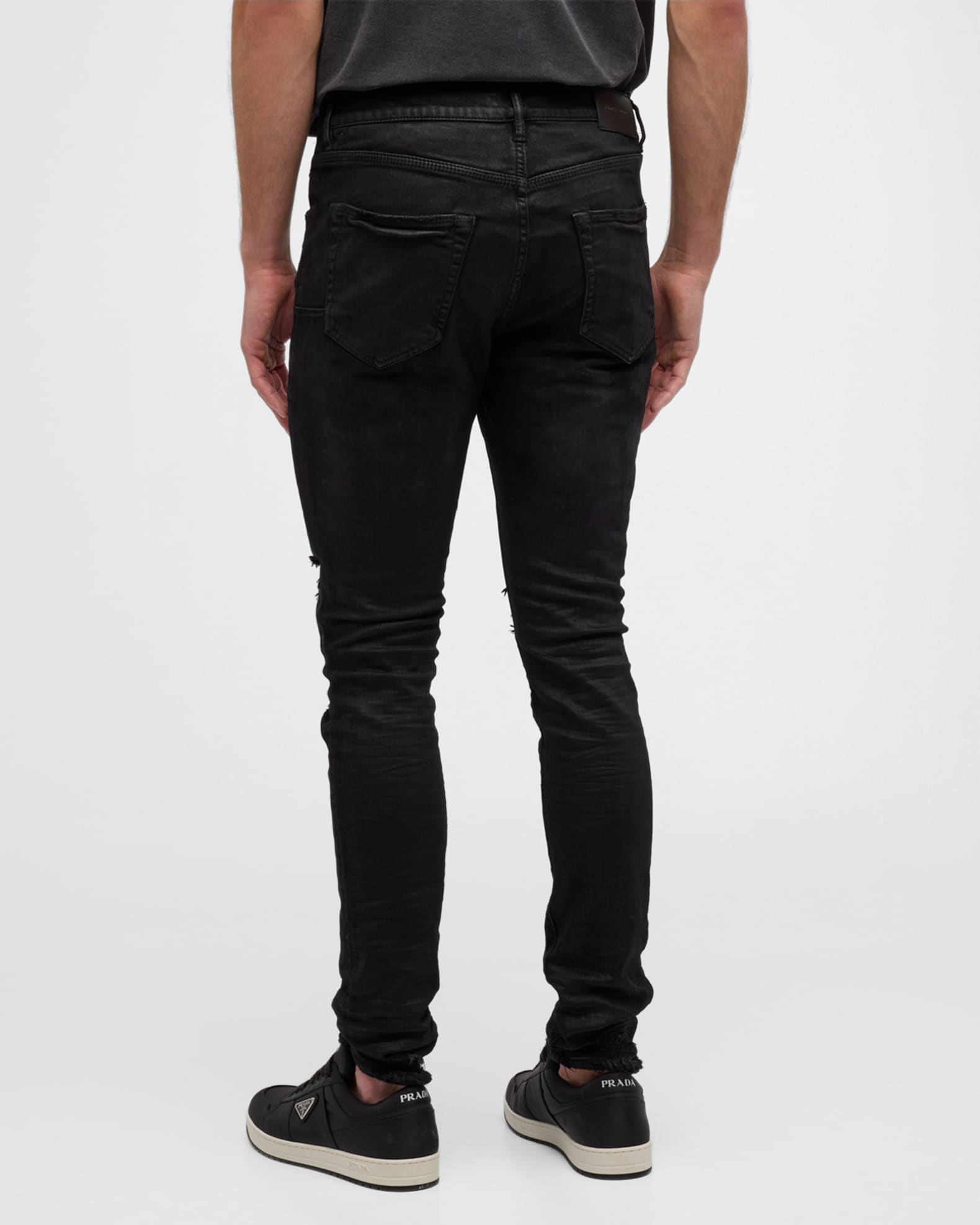 PURPLE Men's Oil Spill Skinny Jeans | Neiman Marcus