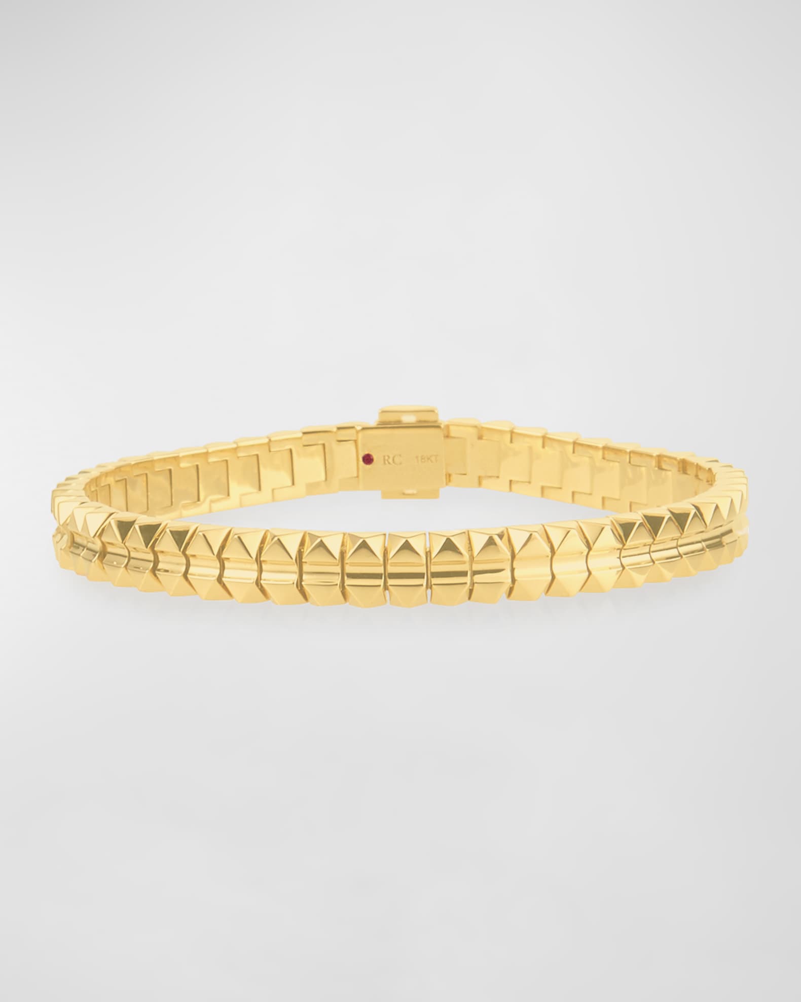 Roberto Coin Rock and Diamonds 18k Yellow Gold Bracelet, 6.6