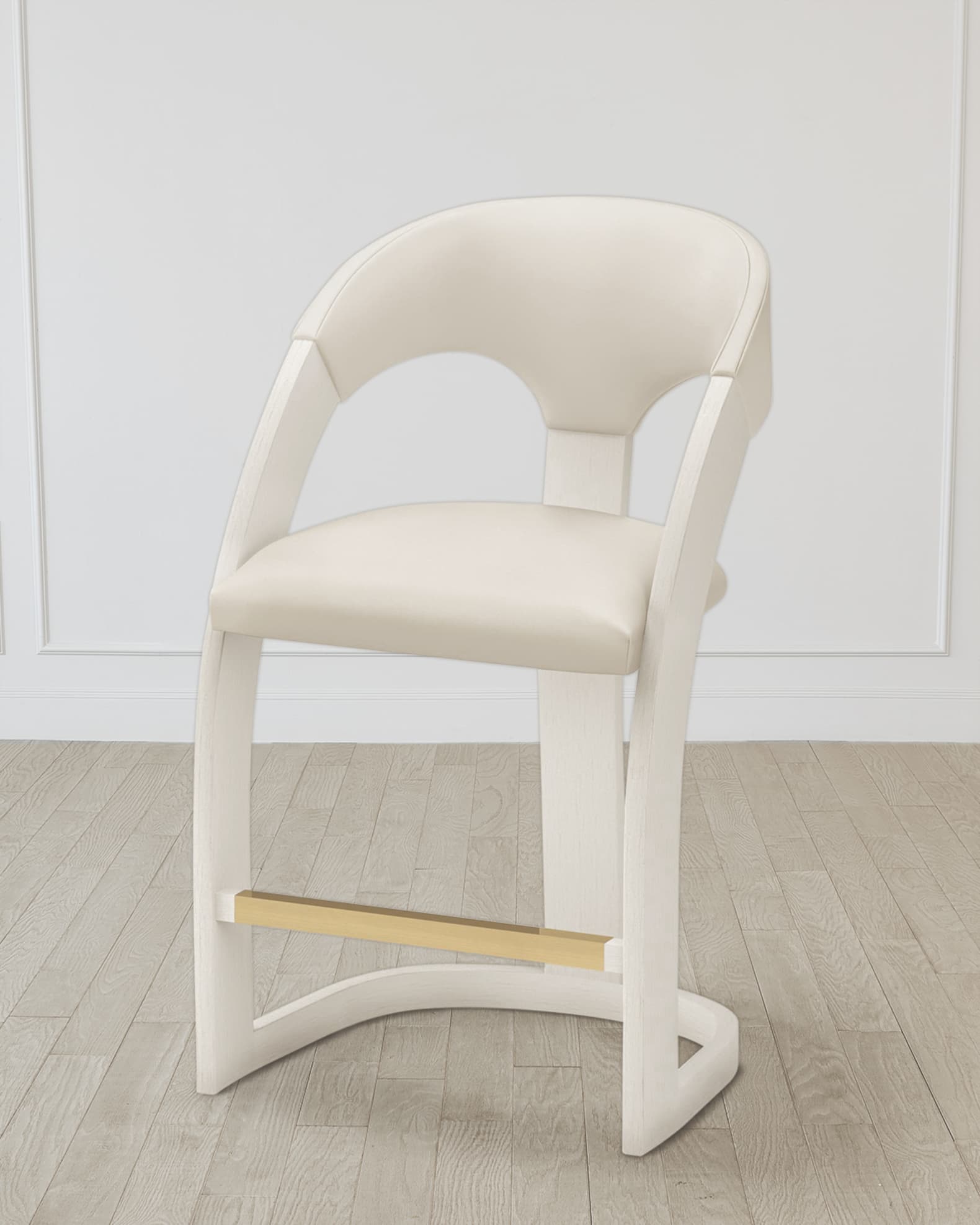 Delia Antique White Counter Stool 0