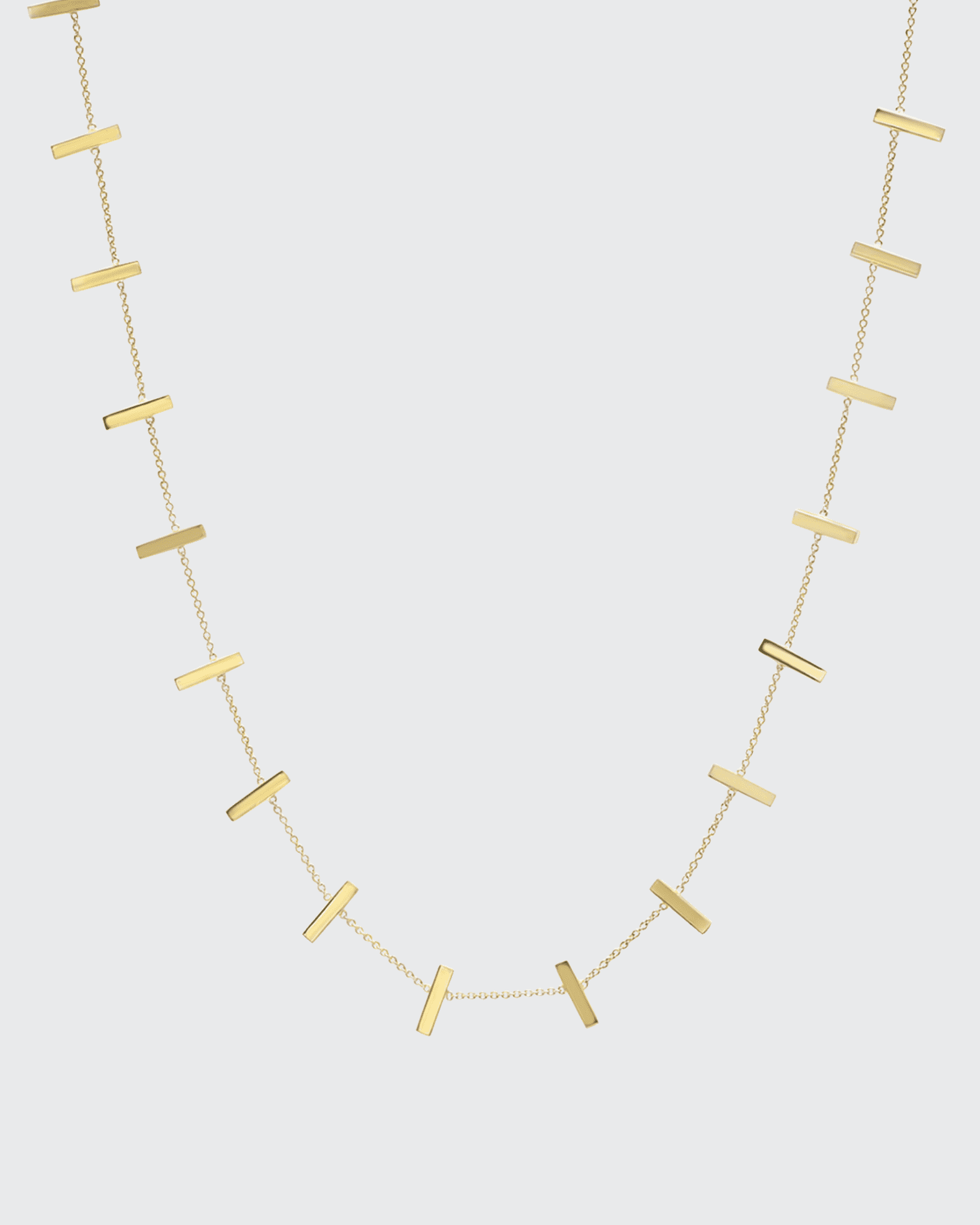 Cross shop bar necklace