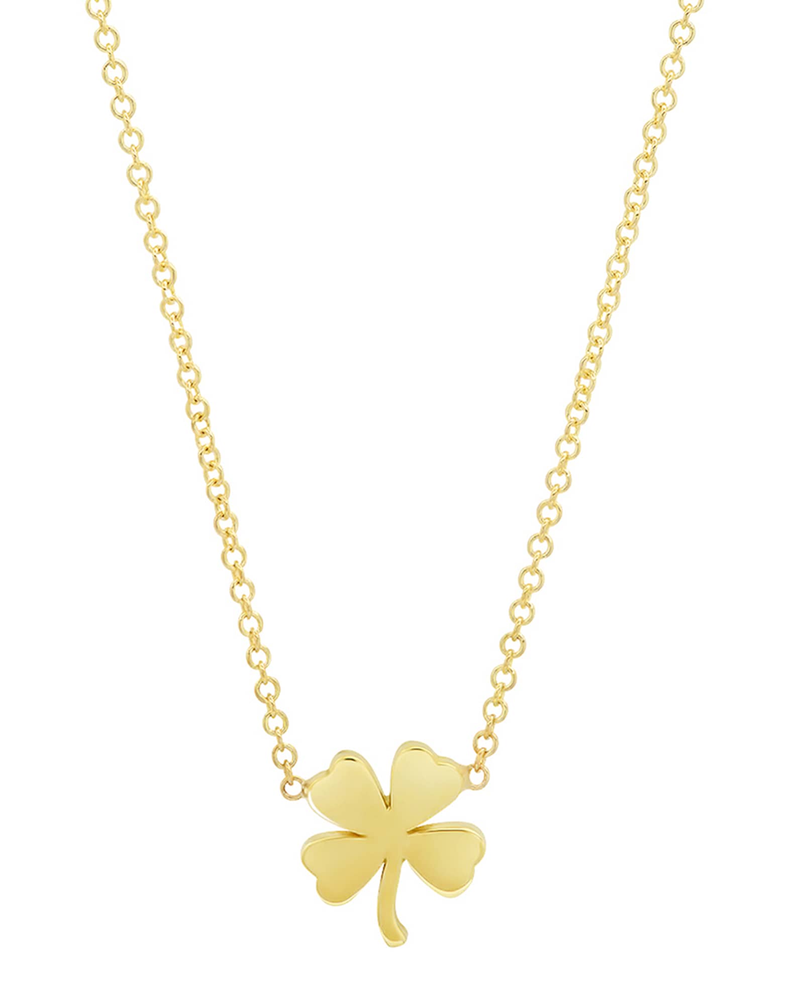 Mini Clover Necklace in Yellow Gold 0